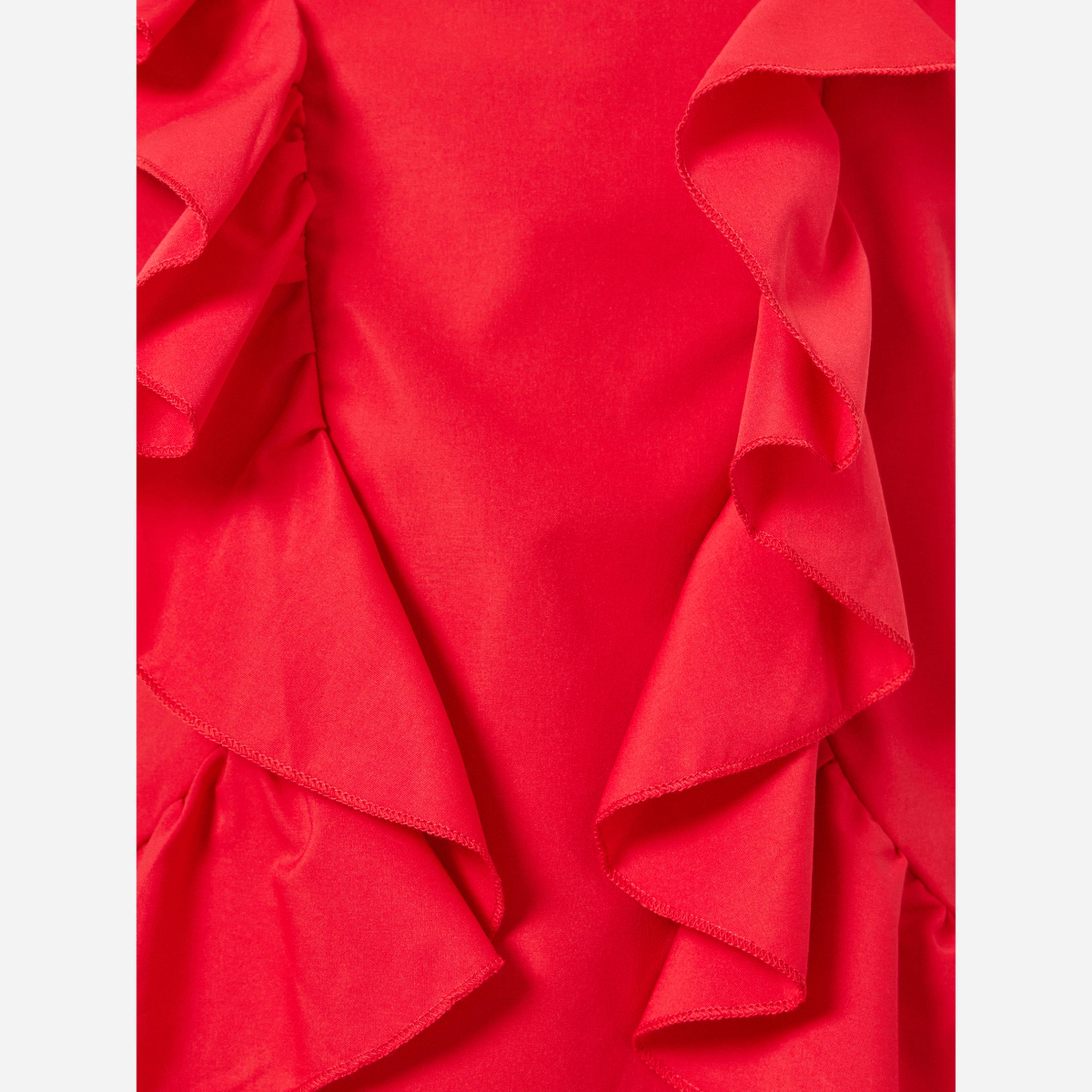 Styli Teens Red Ruffle Blouse and Pants Set-girls-clothing-setsandcoords-image-3