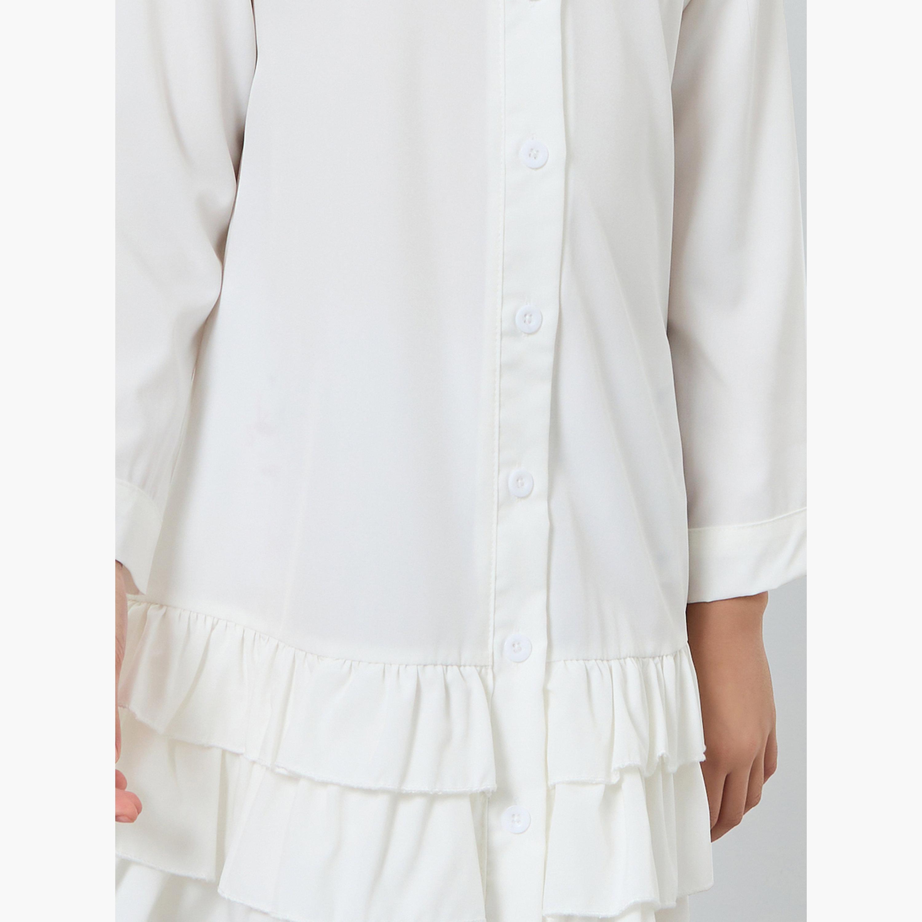 فستان قصير بقصة واسعة بكشكشة-girls-clothing-dressesandjumpsuits-image-3