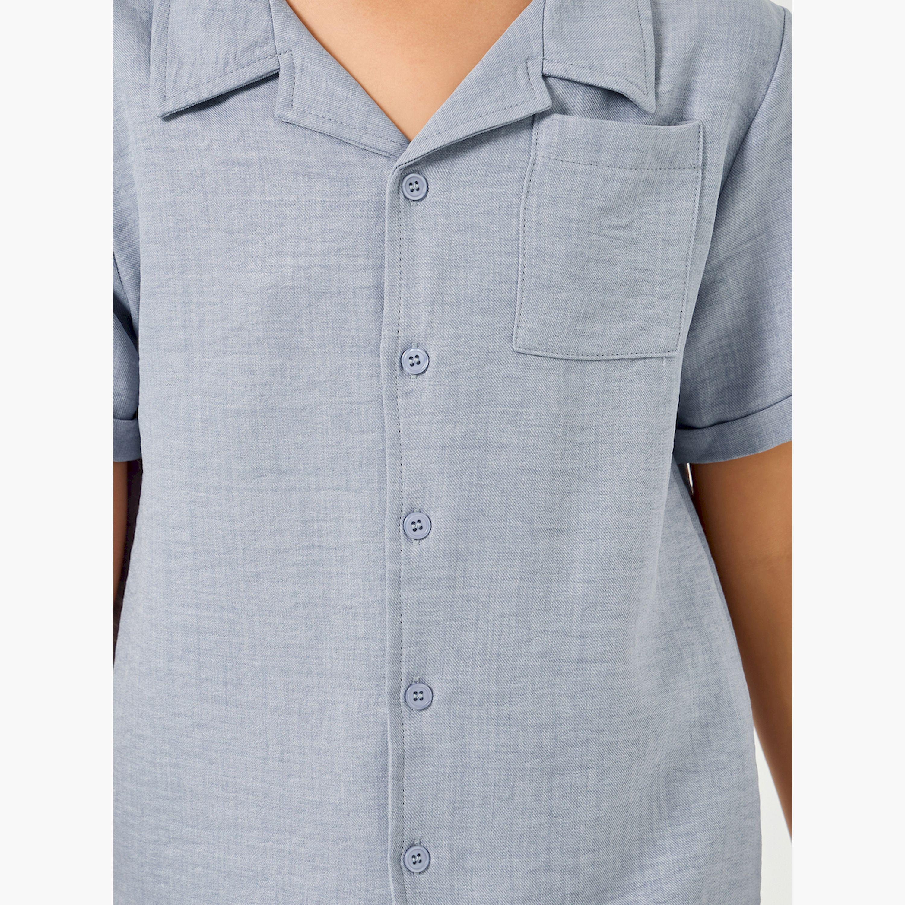طقم أزرق من قميص وشورت للأولاد-boys-clothing-setsandcoords-image-5