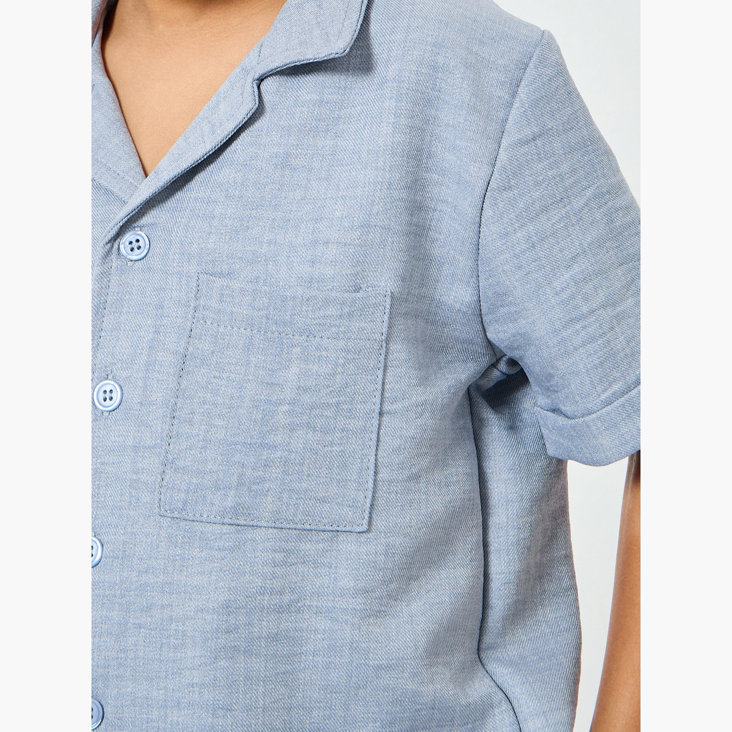 طقم قميص سادة وشورت-boys-clothing-setsandcoords-image-3