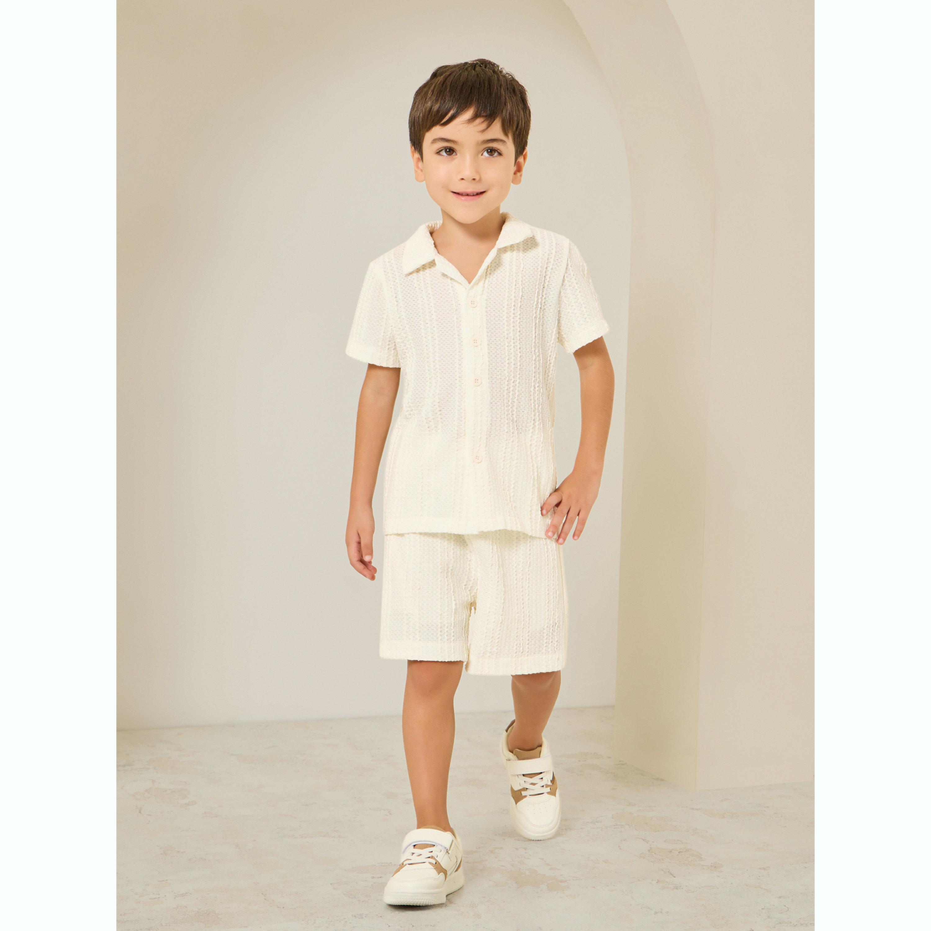 قميص بارز الملمس بأكمام قصيرة-boys-clothing-shirts-image-2