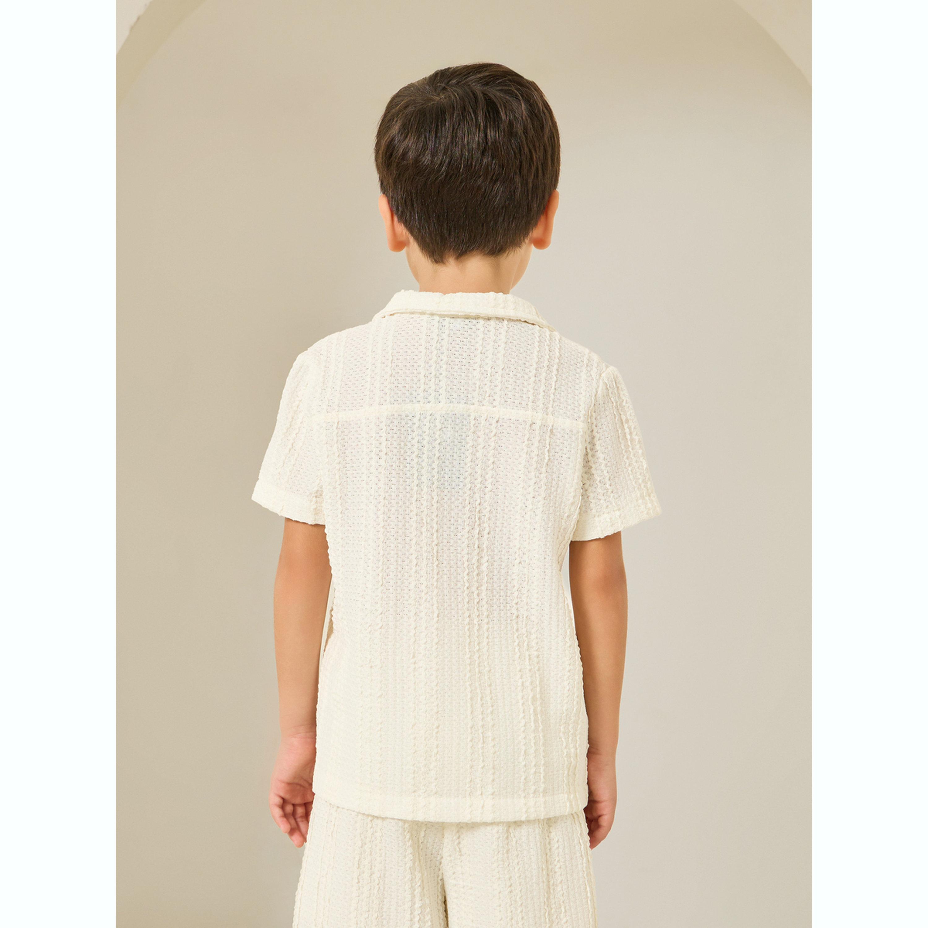 قميص بارز الملمس بأكمام قصيرة-boys-clothing-shirts-image-4