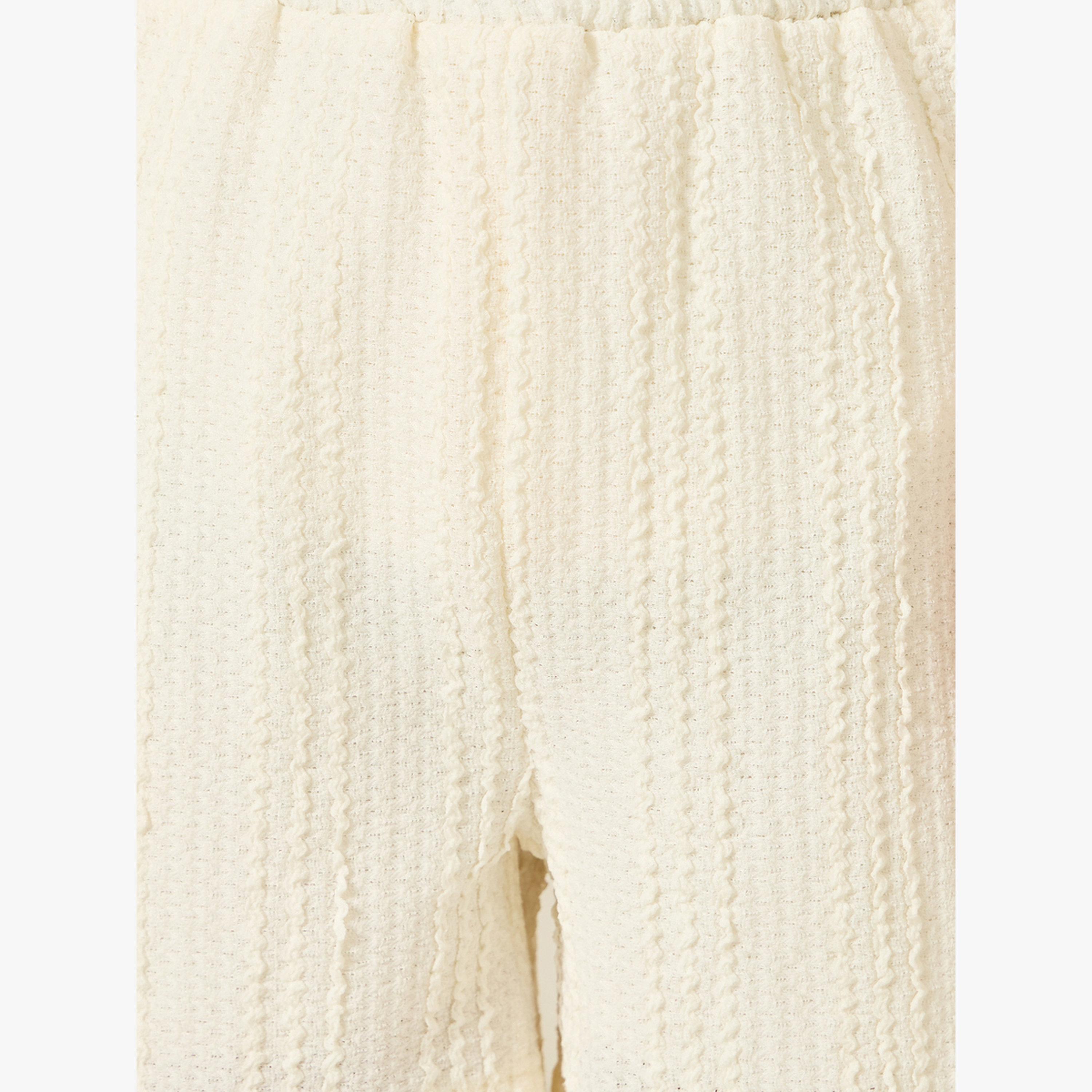 Styli Kids Off White Textured Shorts-boys-clothing-bottoms-shorts-image-3