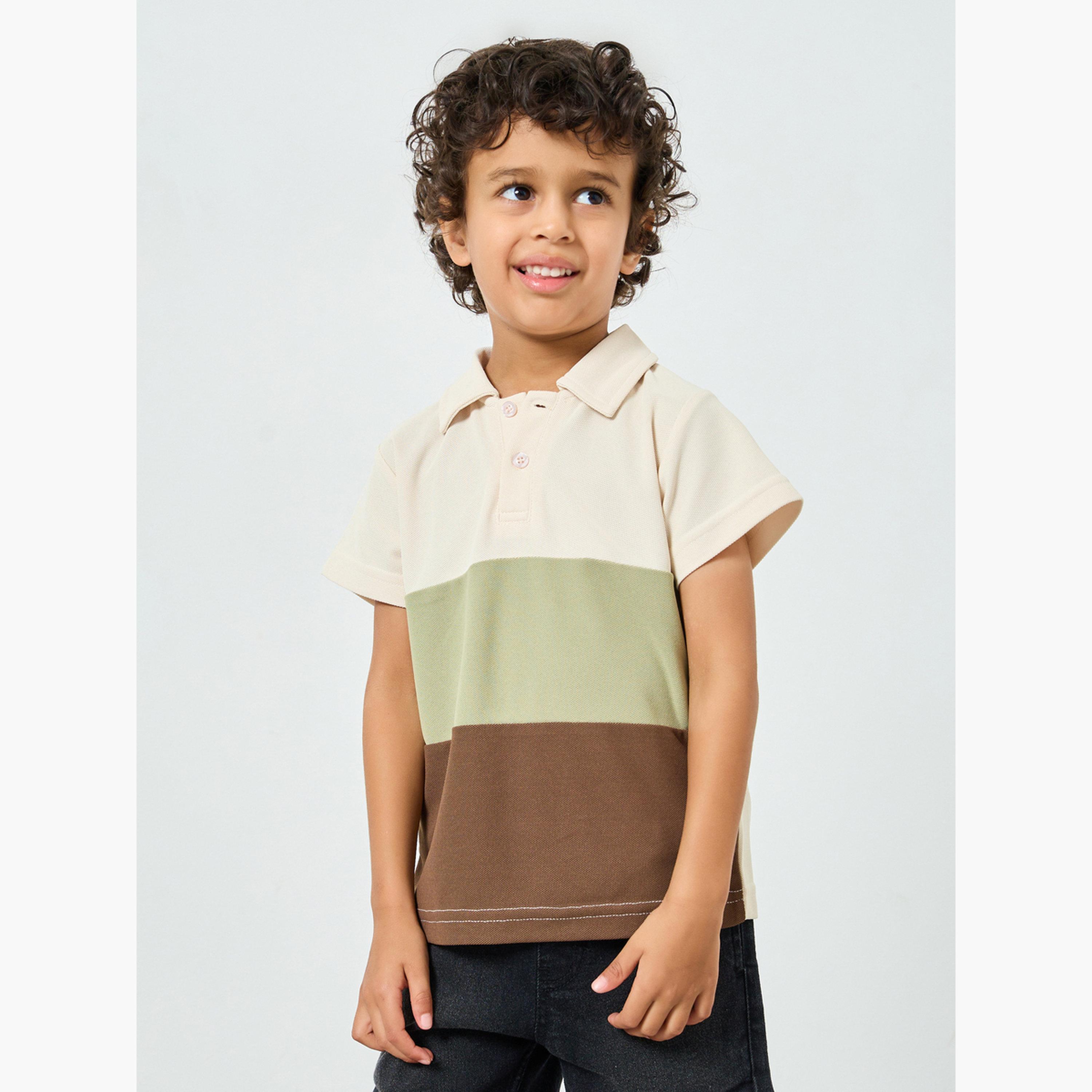 Styli Boys Color Block Polo T-Shirt-boys-clothing-schoolwear-tshirtsandpolos-image-1