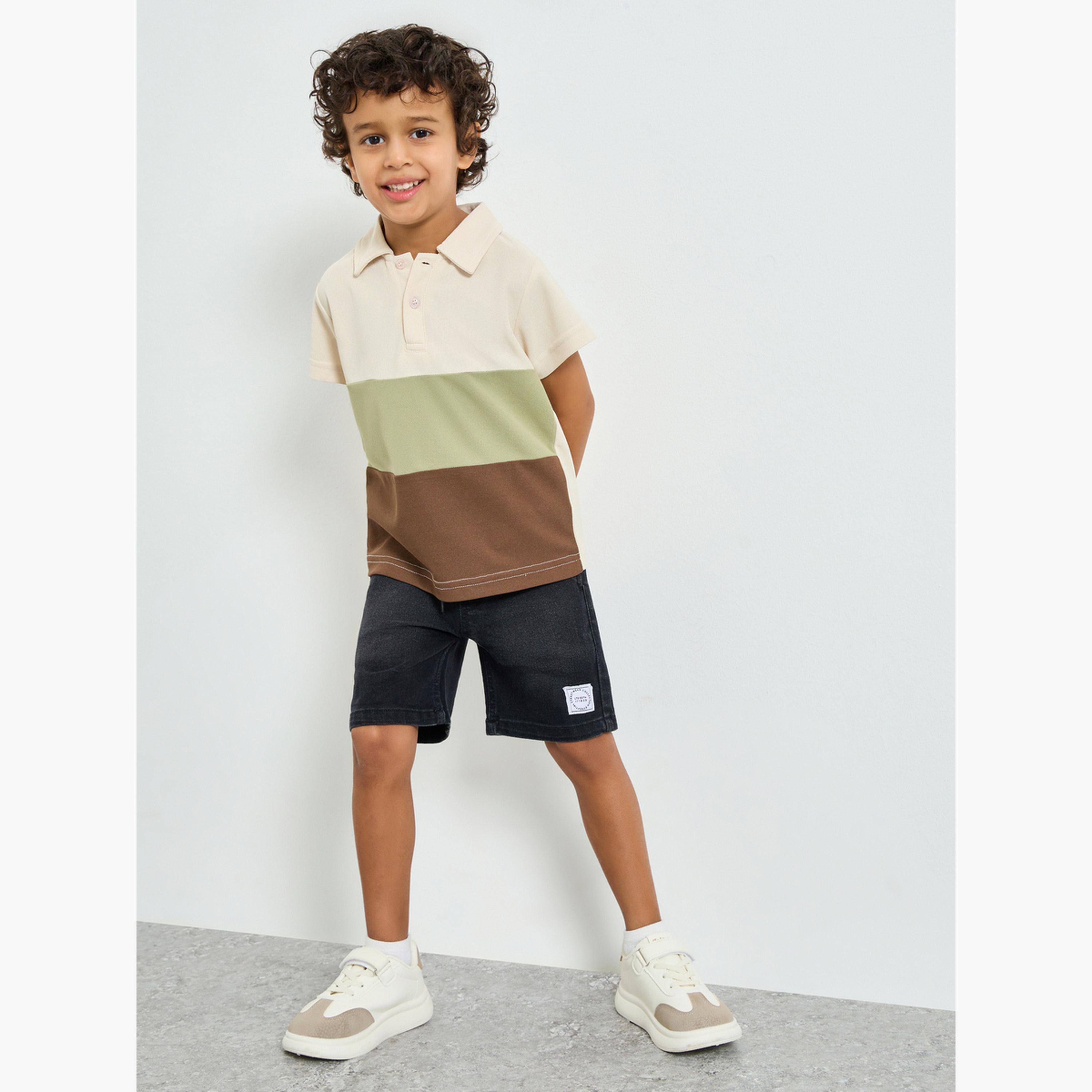 تيشيرت بولو بنمط كتل الألوان-boys-clothing-schoolwear-tshirtsandpolos-image-2