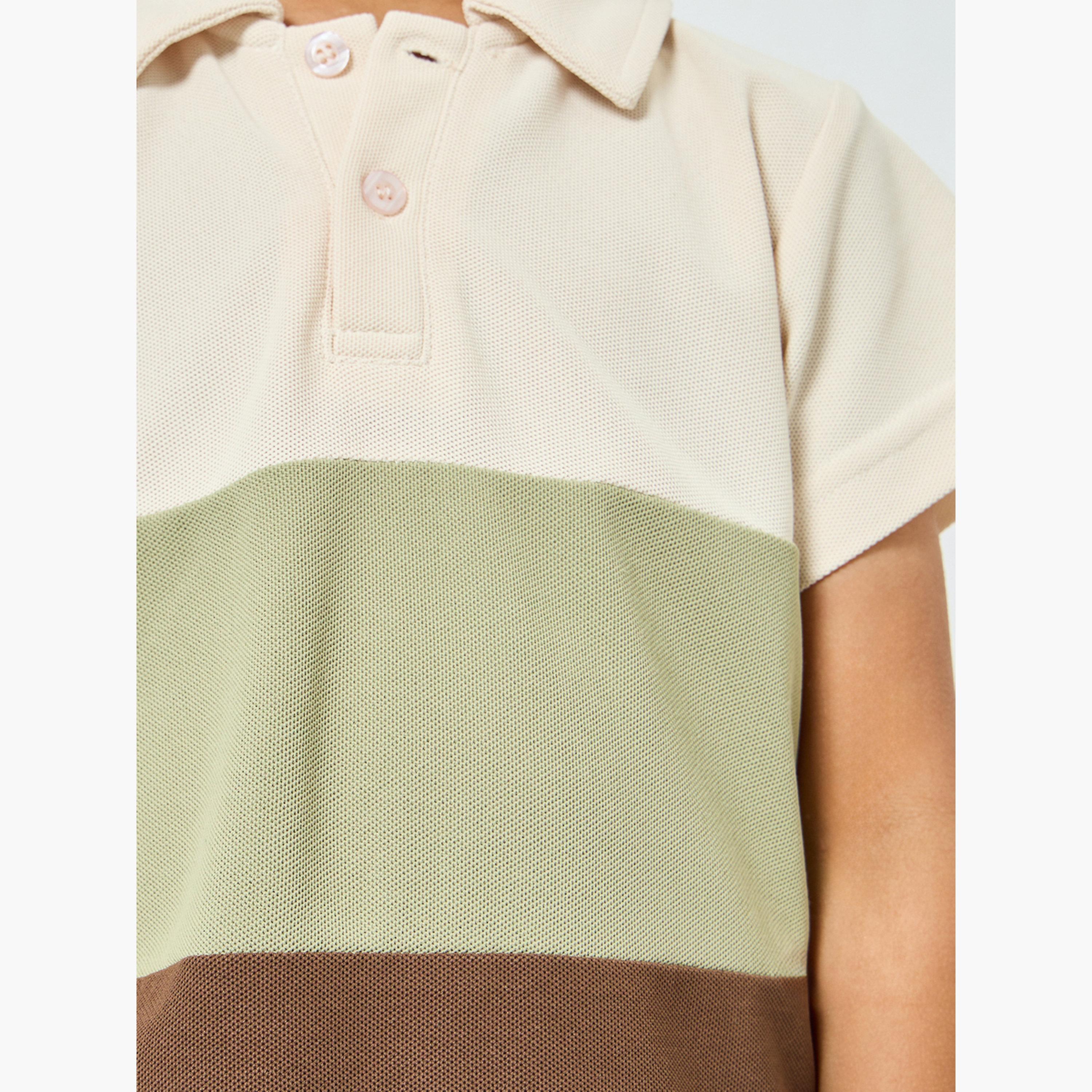 تيشيرت بولو بنمط كتل الألوان-boys-clothing-schoolwear-tshirtsandpolos-image-3