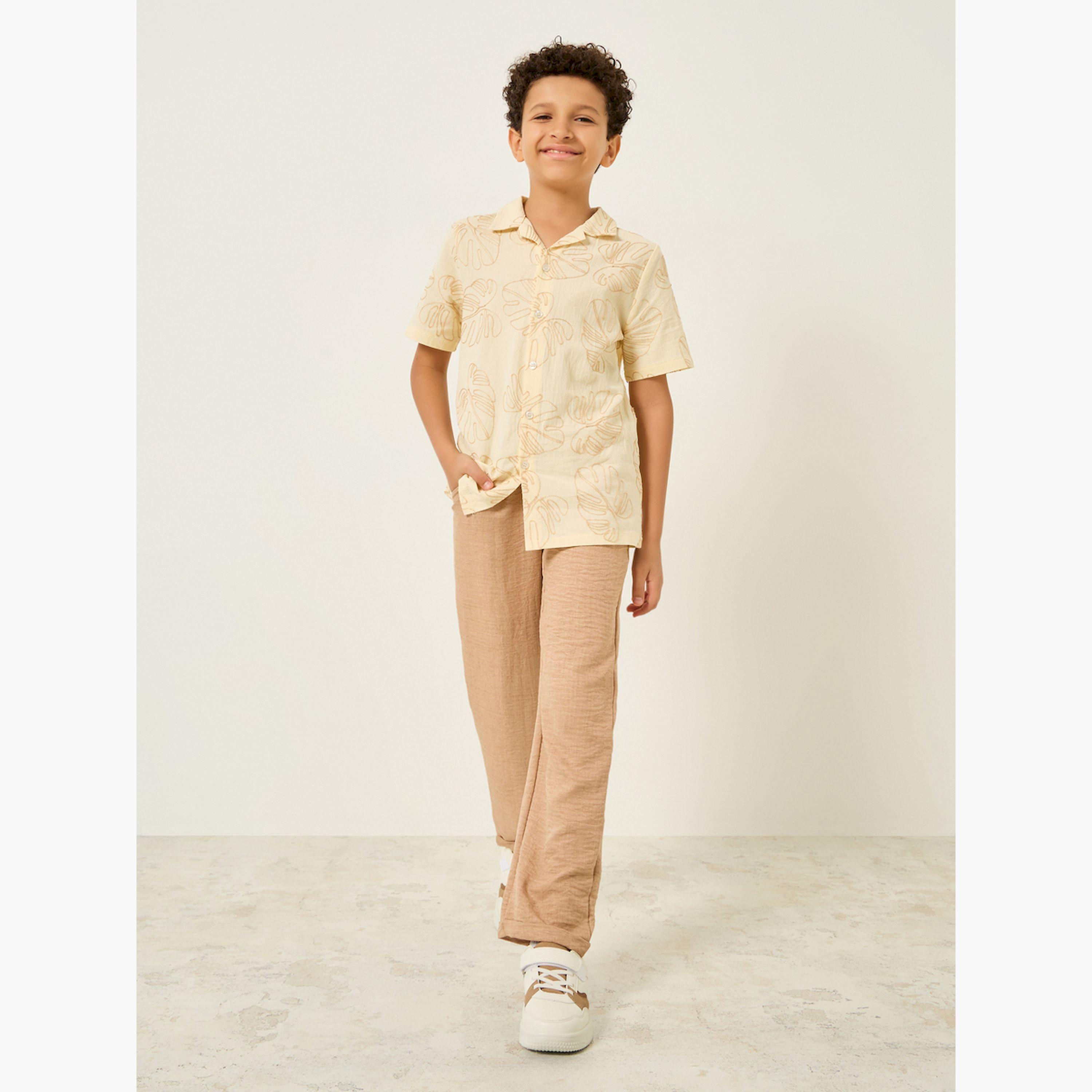 بنطال أولادي بني بأربطة-boys-clothing-bottoms-trousers-image-2