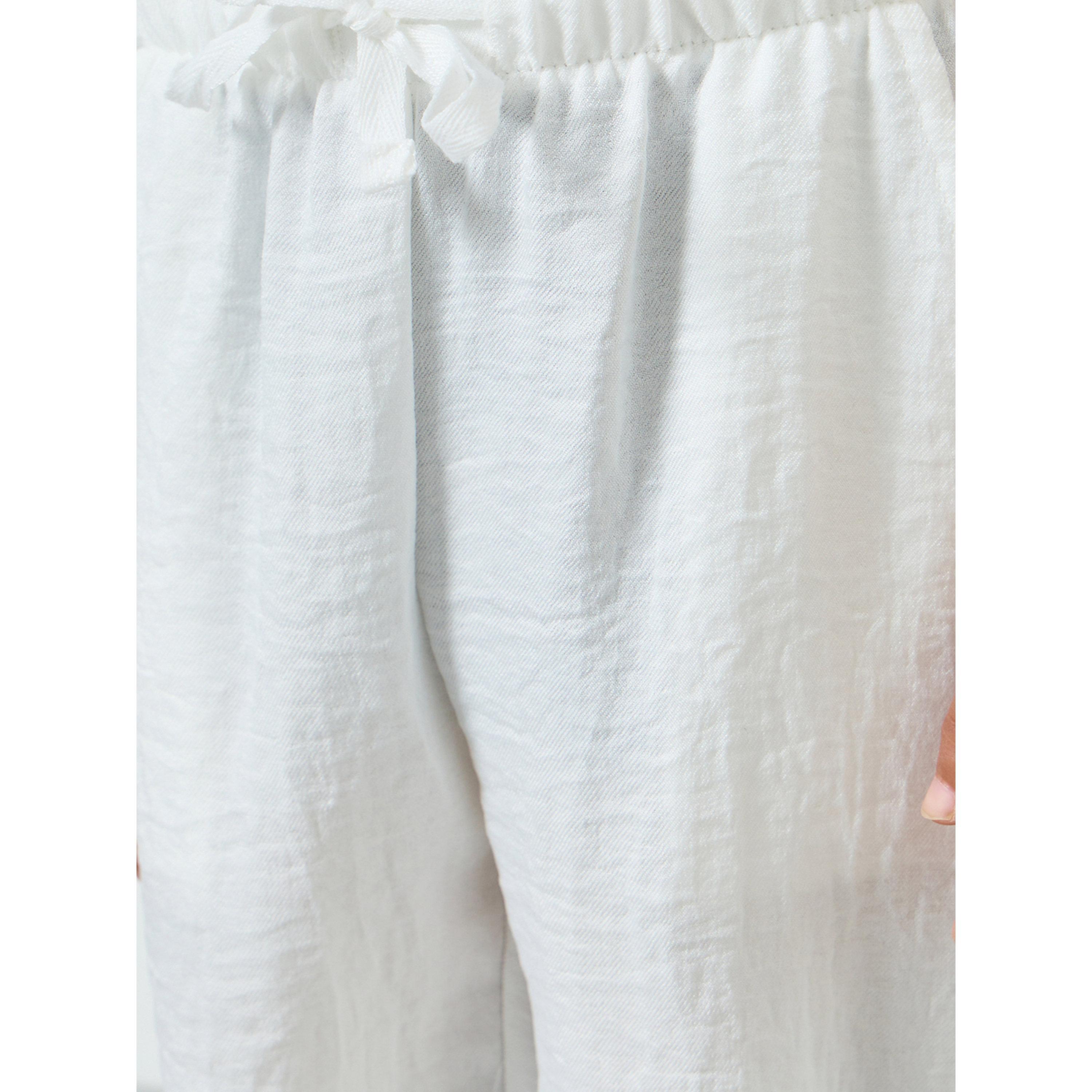 Styli Kids Off-White Solid Woven Pants with Drawcord-boys-clothing-bottoms-joggersandtrackpants-image-3