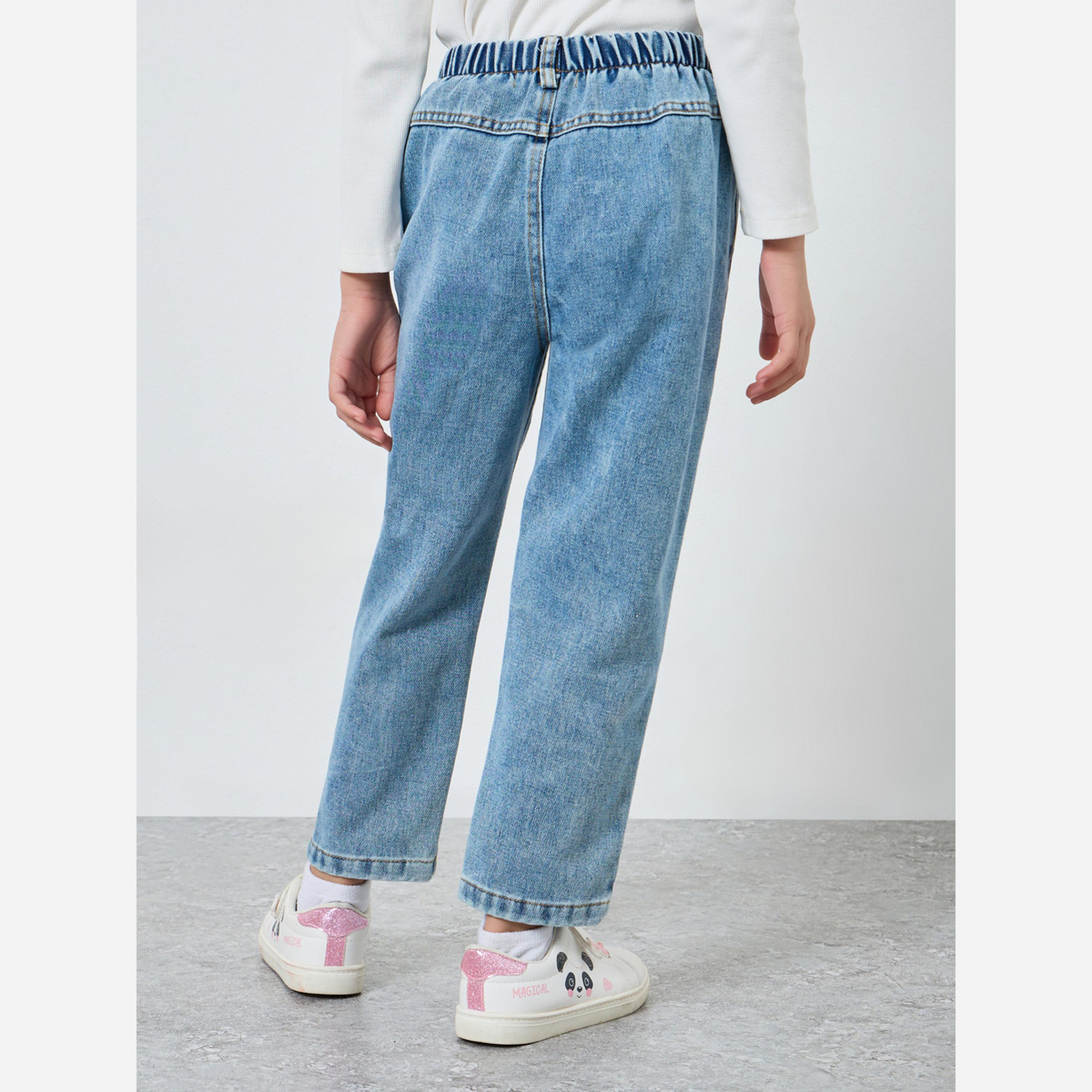 Styli Girls Light Blue Embroidered Jeans-girls-clothing-bottoms-jeansandjeggings-image-3