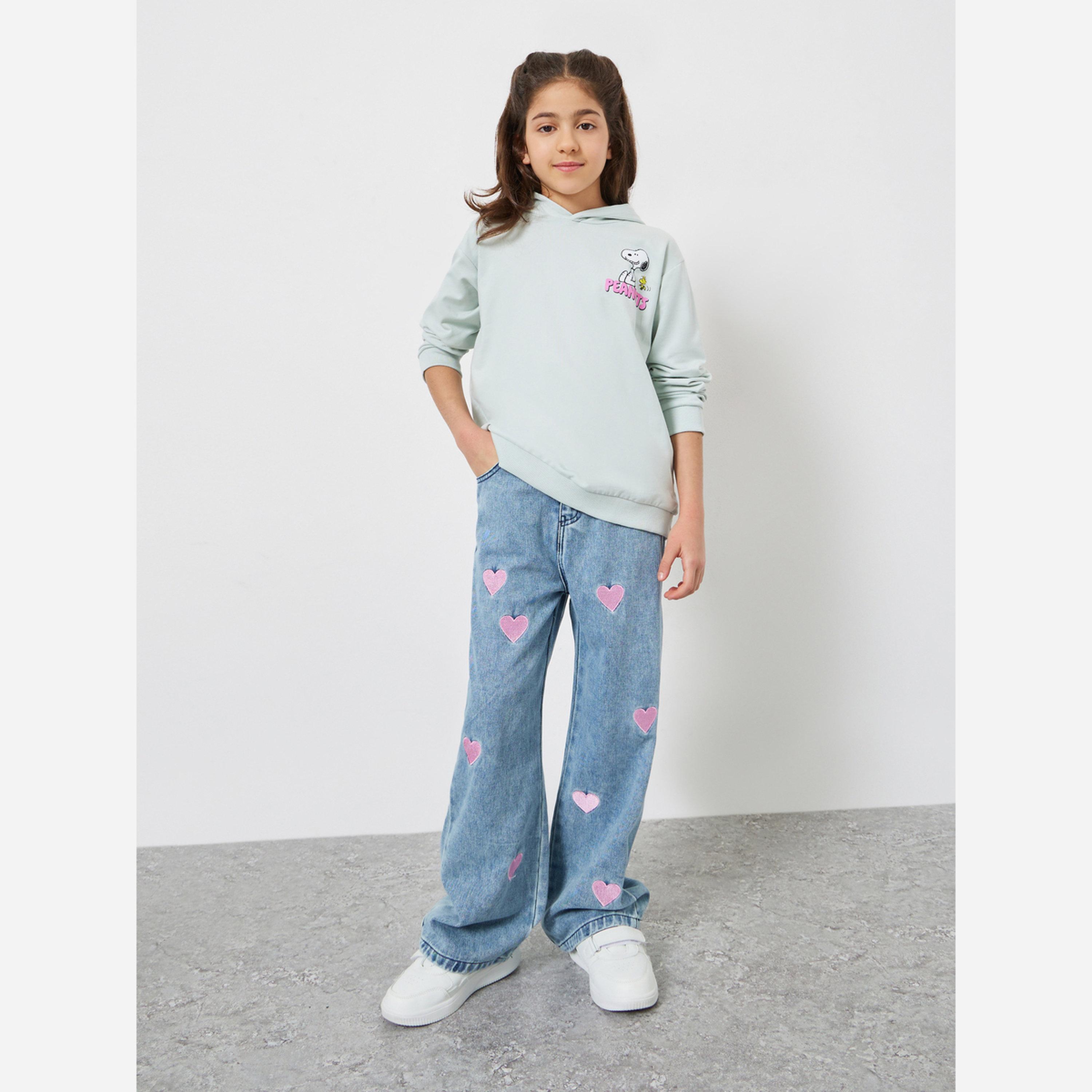 Styli Girls Heart Embroidered Wide Leg Jeans-girls-clothing-bottoms-jeansandjeggings-image-2