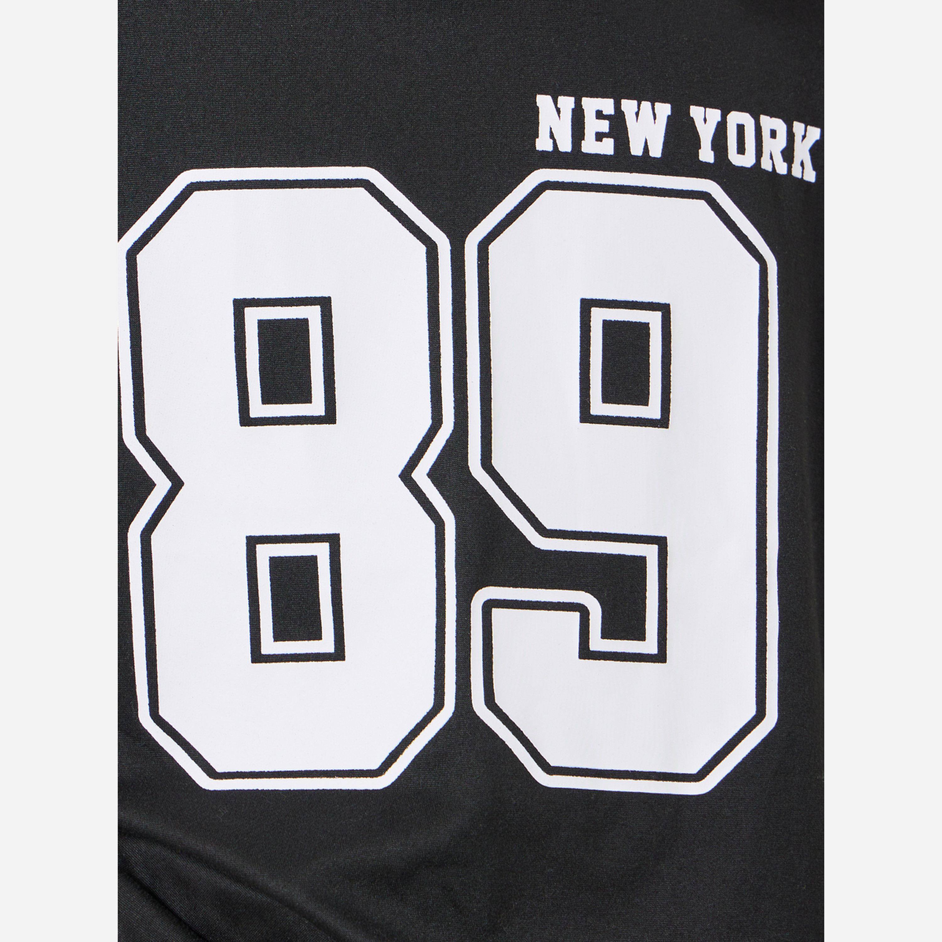 ستايلي - تيشيرت لون أسود مقاس واسع للبنات-girls-clothing-tshirts-image-4