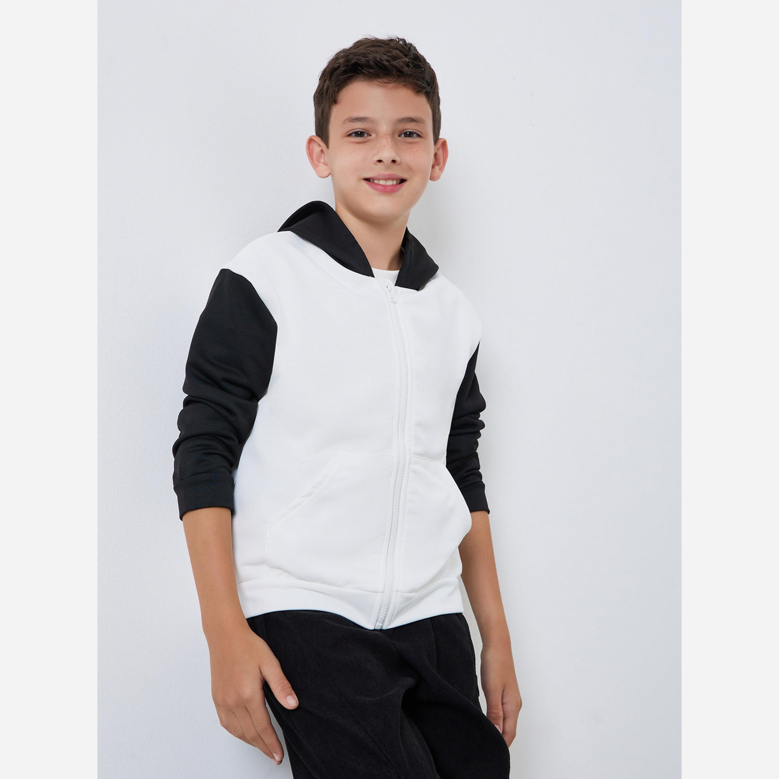 ستايلي - جاكيت بقبعة للأطفال بألوان متداخلة وسحاب-boys-clothing-jacketsandcoats-image-1