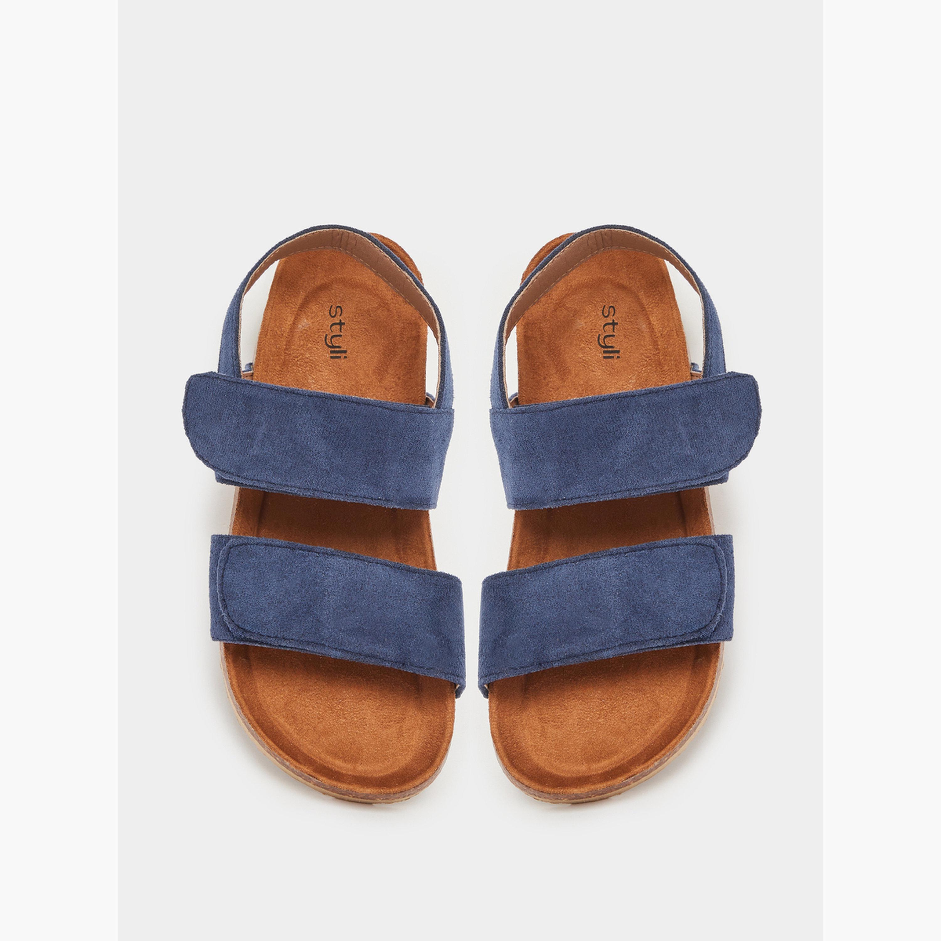 Styli Kids Navy Blue Textile Sandals-girls-shoes-sandals-image-5
