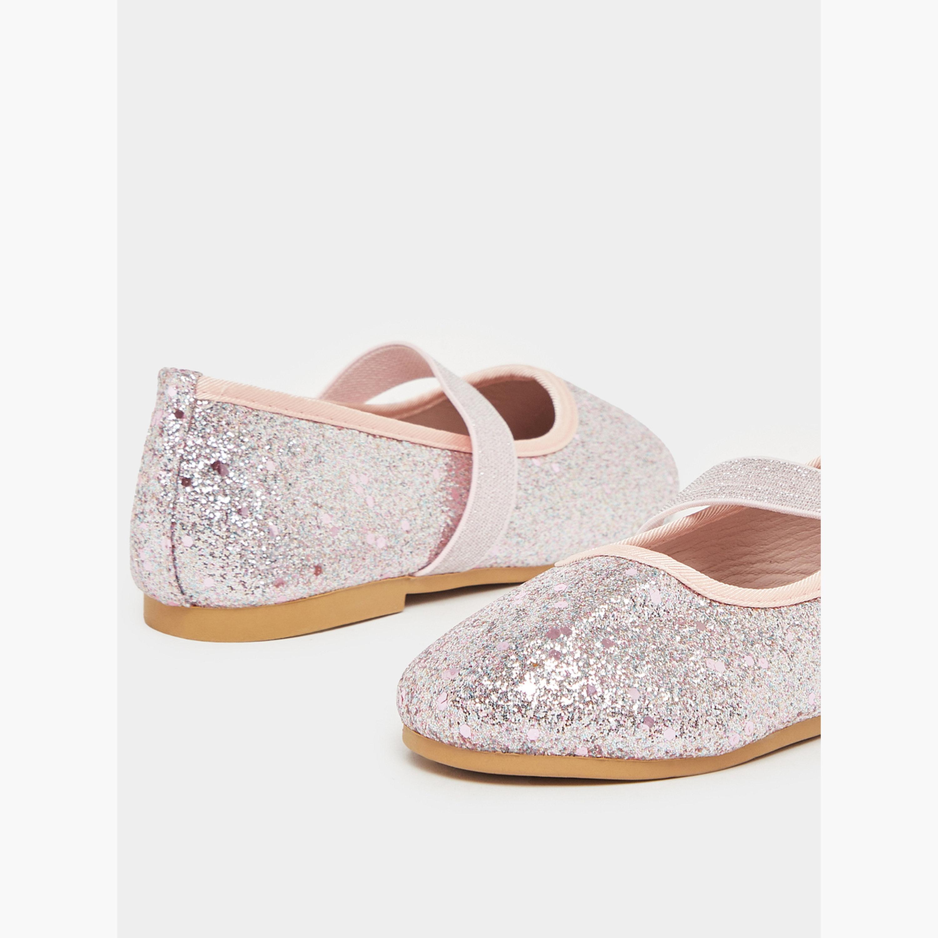 Styli Girls Pink Glitter Ballerinas-girls-shoes-ballerinas-image-3