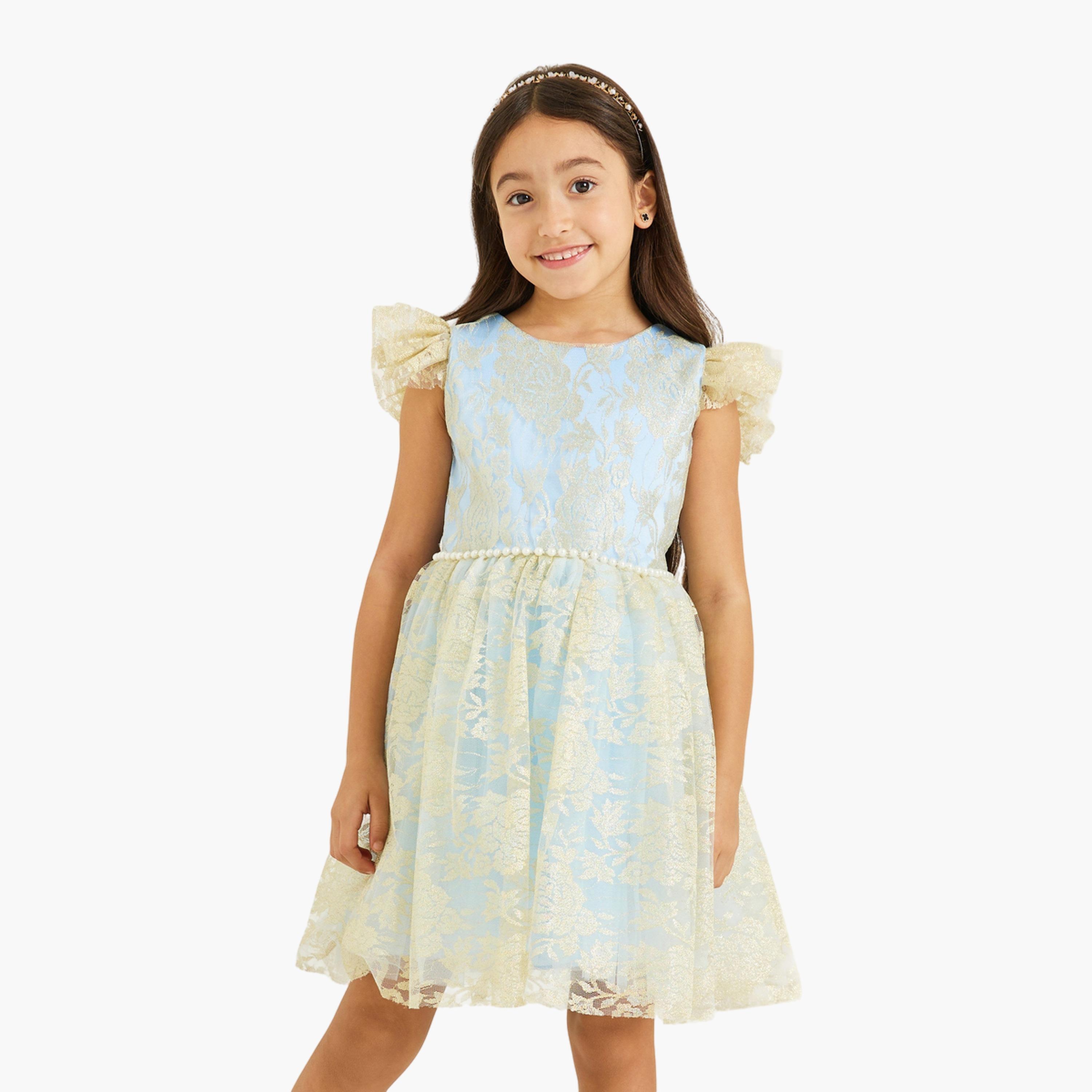 فستان دانتيل بلا أكمام بقصة واسعة-girls-clothing-dressesandjumpsuits-image-1