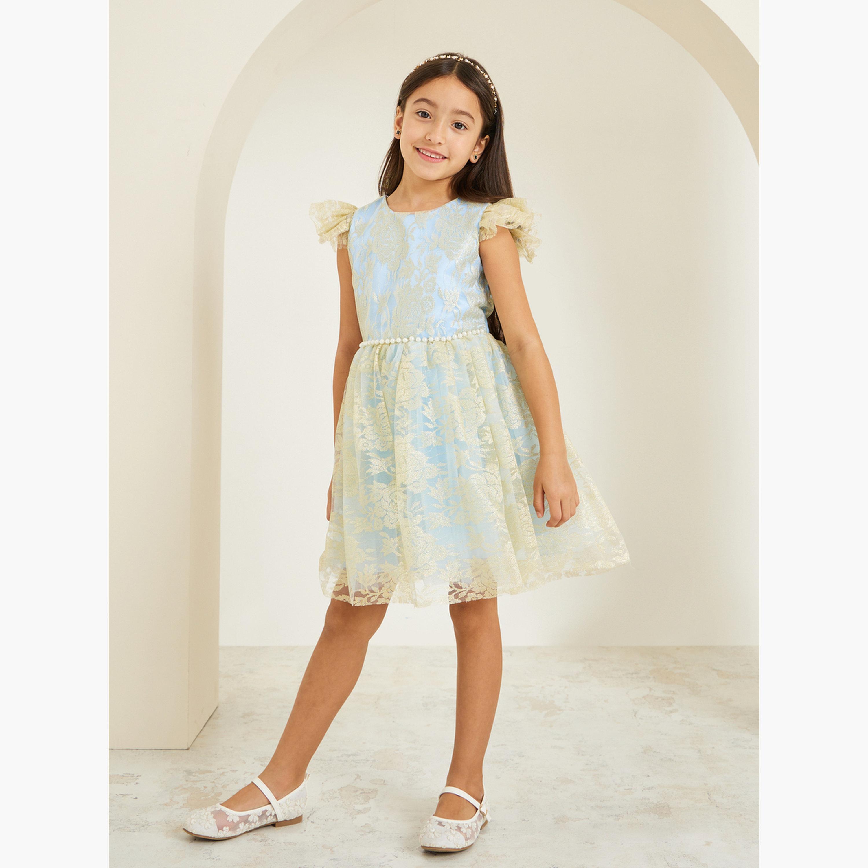 فستان دانتيل بلا أكمام بقصة واسعة-girls-clothing-dressesandjumpsuits-image-2
