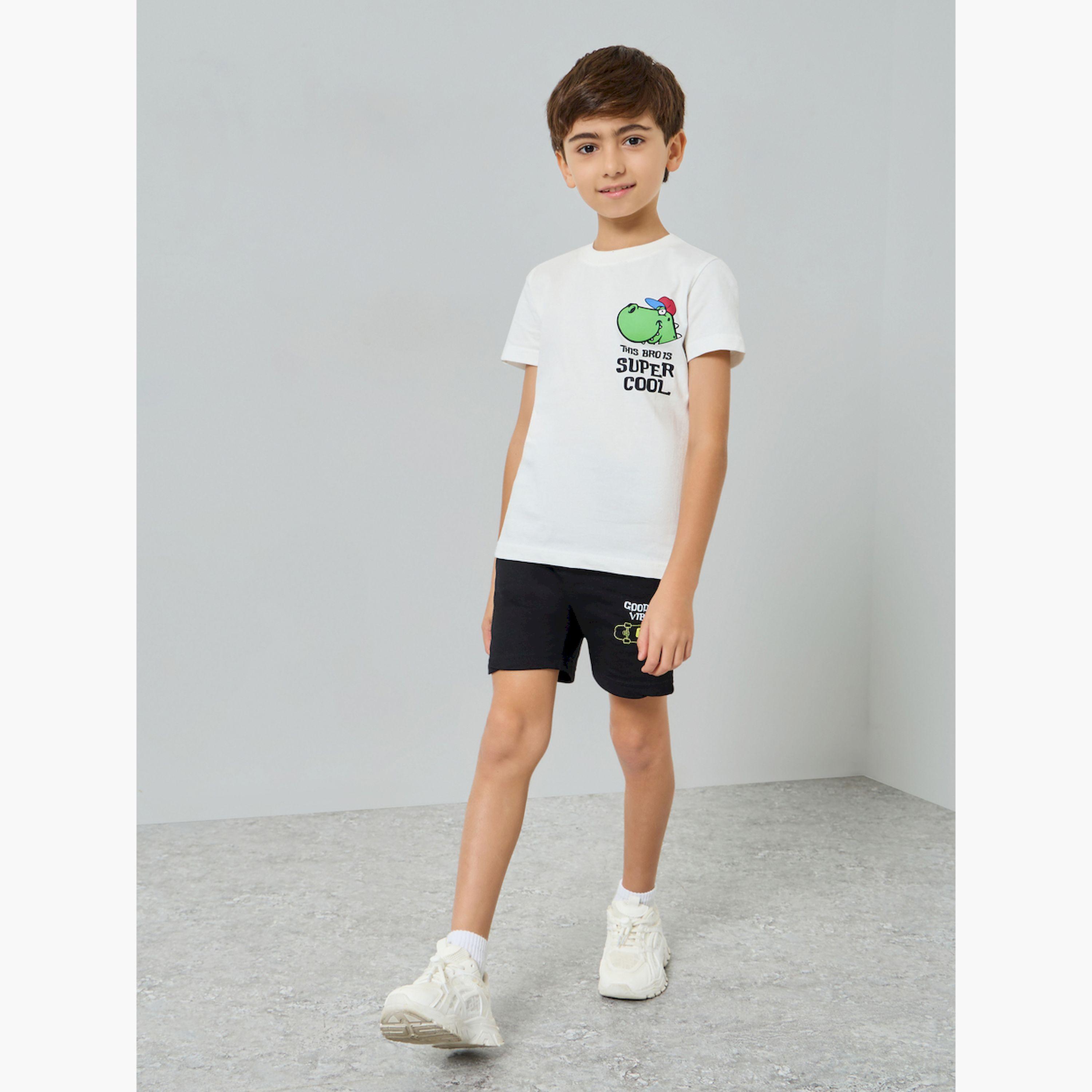 Styli Boys Off-White Graphic Print Cotton T-Shirt-boys-clothing-tshirtsandpolos-image-2
