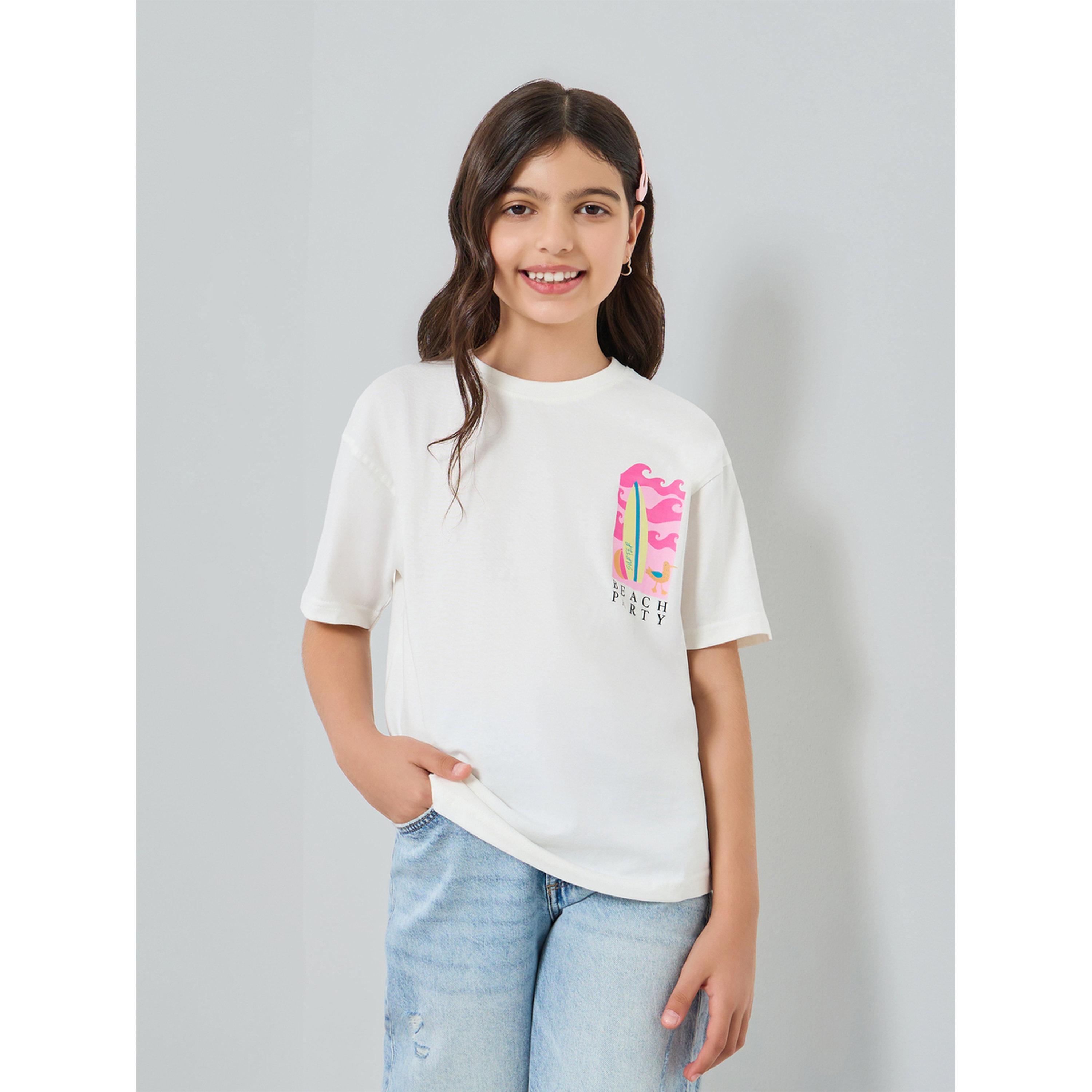 تيشيرت بطبعة جرافيك للفتيات-girls-clothing-tshirts-image-1