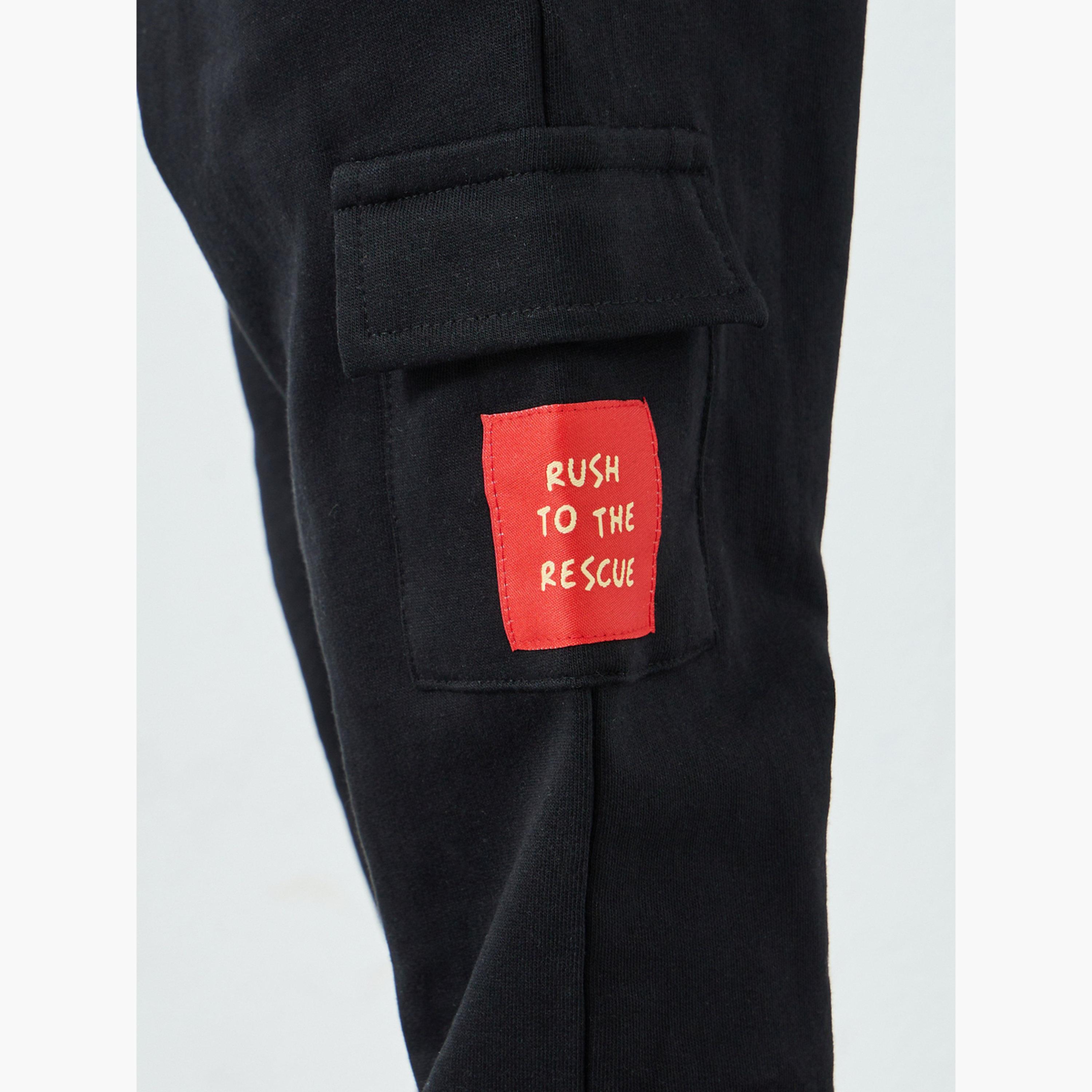Styli Boys Cargo Pocket Joggers with Badge Detail-boys-clothing-bottoms-joggersandtrackpants-image-4