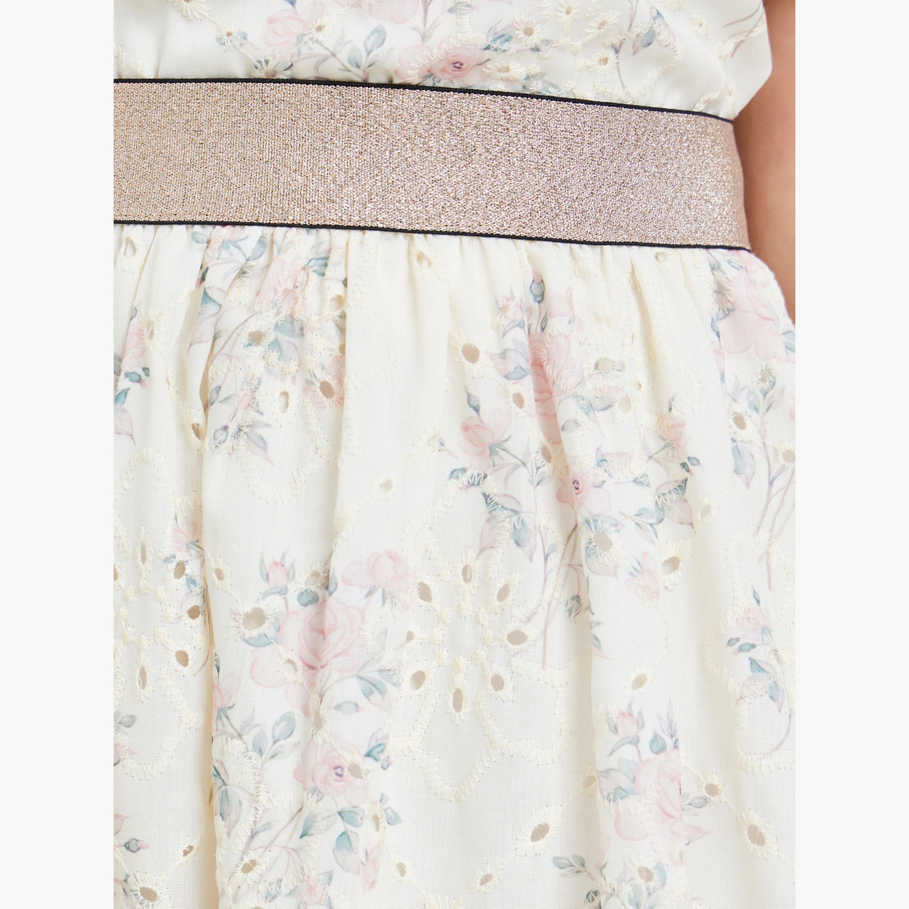 Styli Girls Cream Embroidered Schiffli Skirt-girls-clothing-bottoms-skirts-image-3