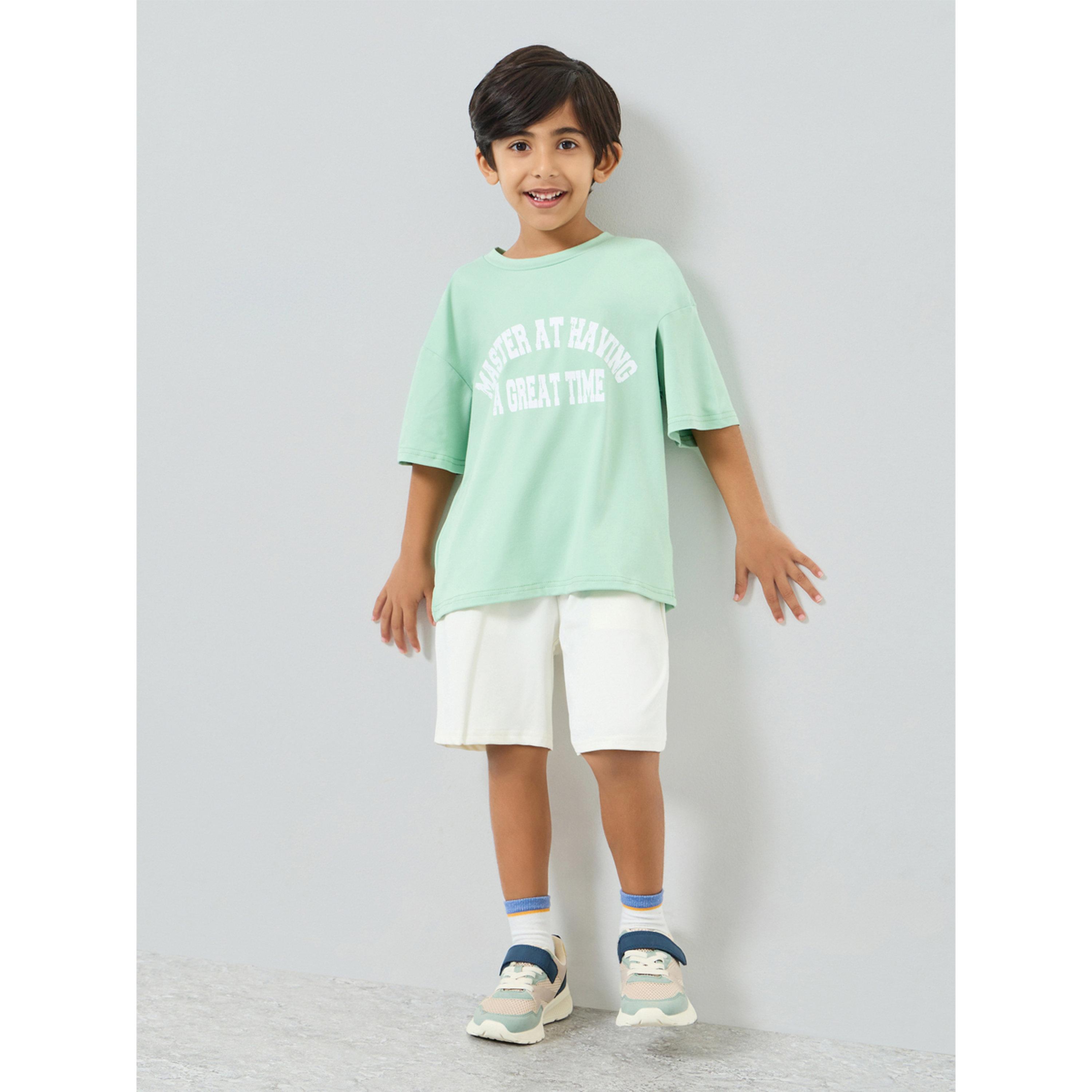 Styli Boys Oversized T-Shirt and Shorts Set-boys-clothing-setsandcoords-image-1