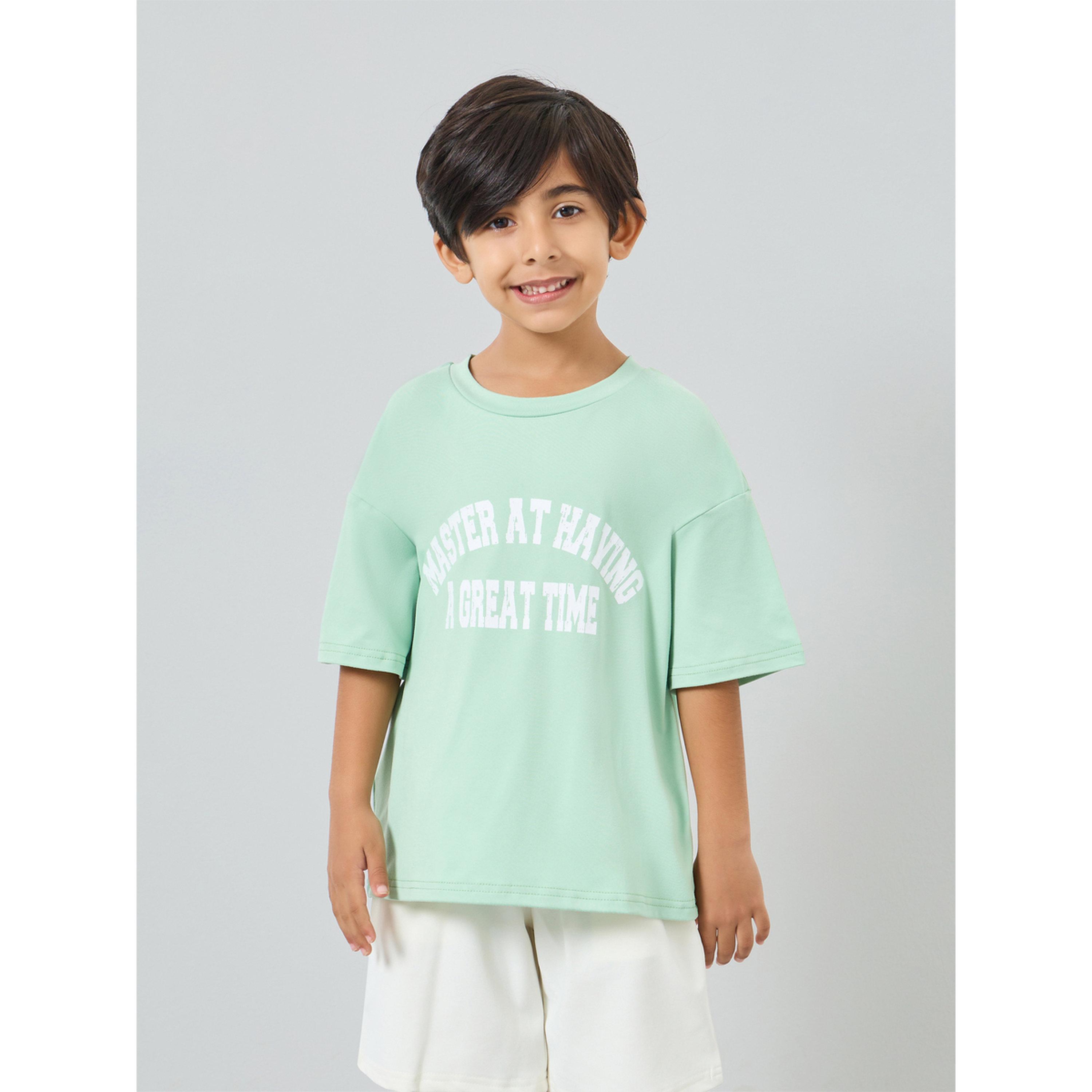 Styli Boys Oversized T-Shirt and Shorts Set-boys-clothing-setsandcoords-image-2