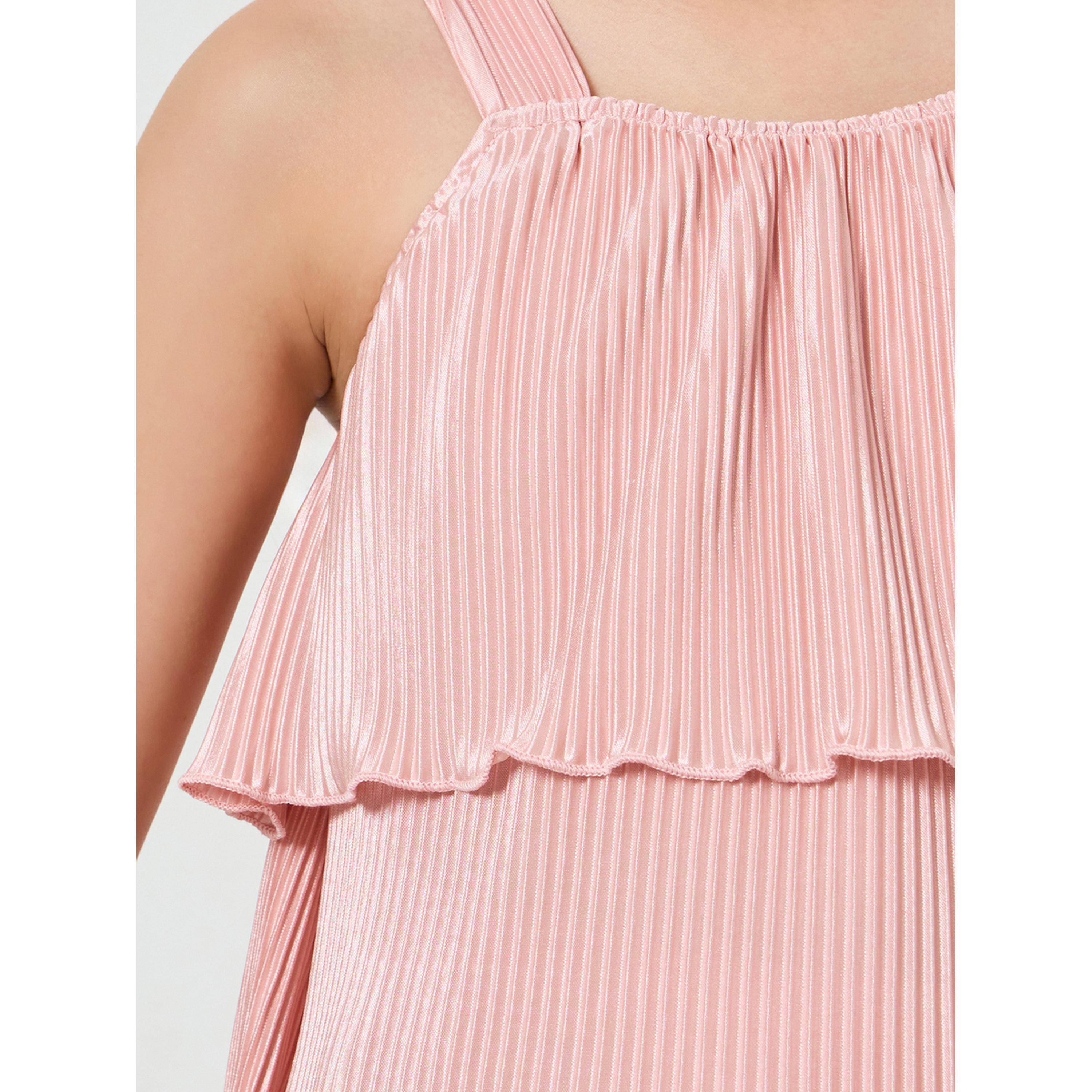 ستايلي - طقم توب بحمالات وبنطلون واسع للفتيات المراهقات-girls-clothing-setsandcoords-image-5