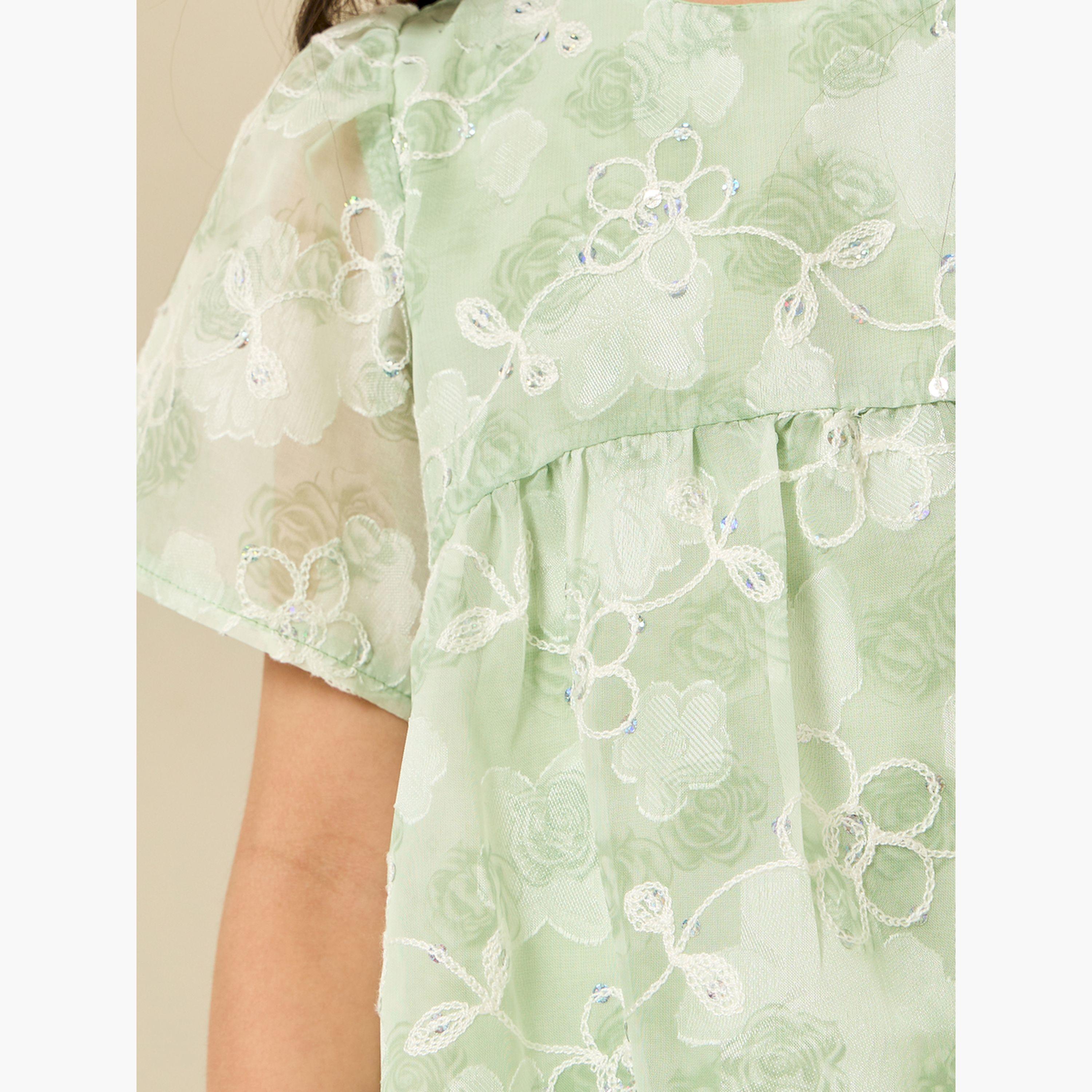 بلوزة مزينة بزهور-girls-clothing-blousesandshirts-image-1