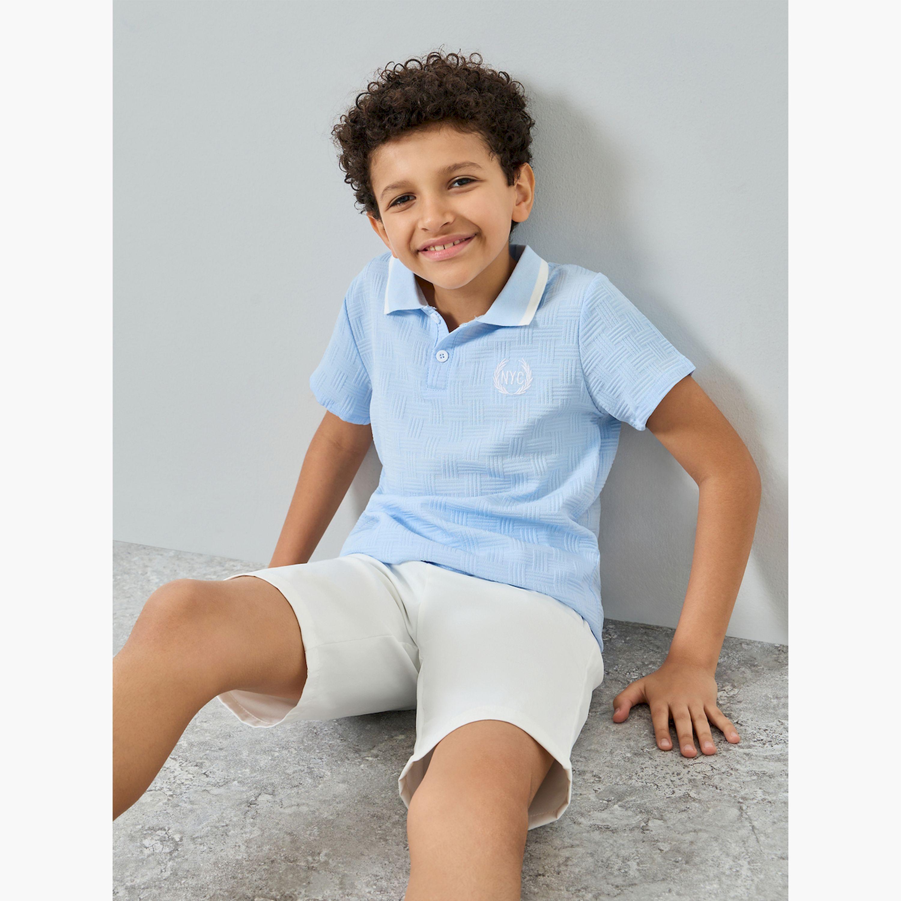 طقم أزرق فاتح من بولو وشورت للأولاد-boys-clothing-setsandcoords-image-2