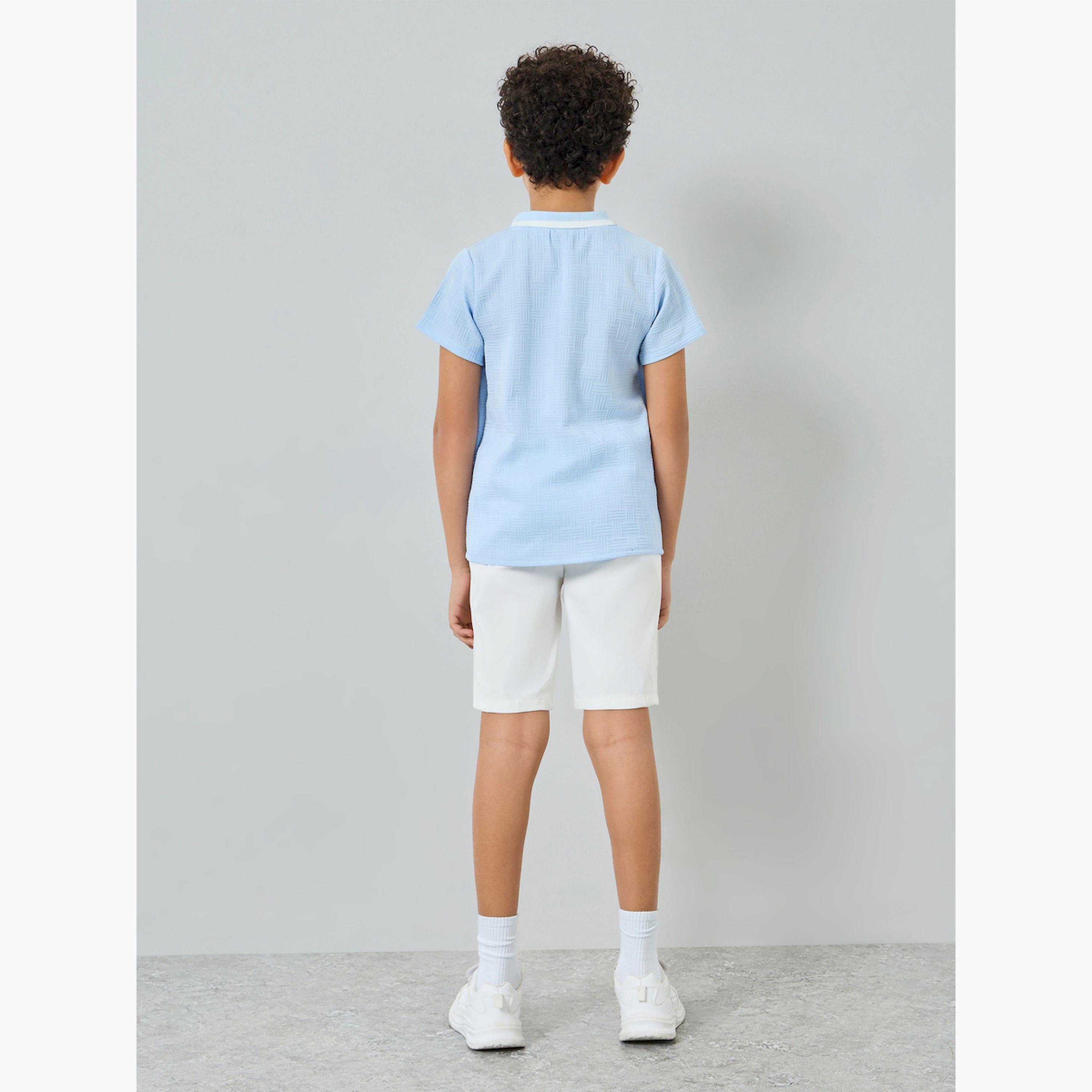 Styli Boys Light Blue Polo and Shorts Set-boys-clothing-setsandcoords-image-3