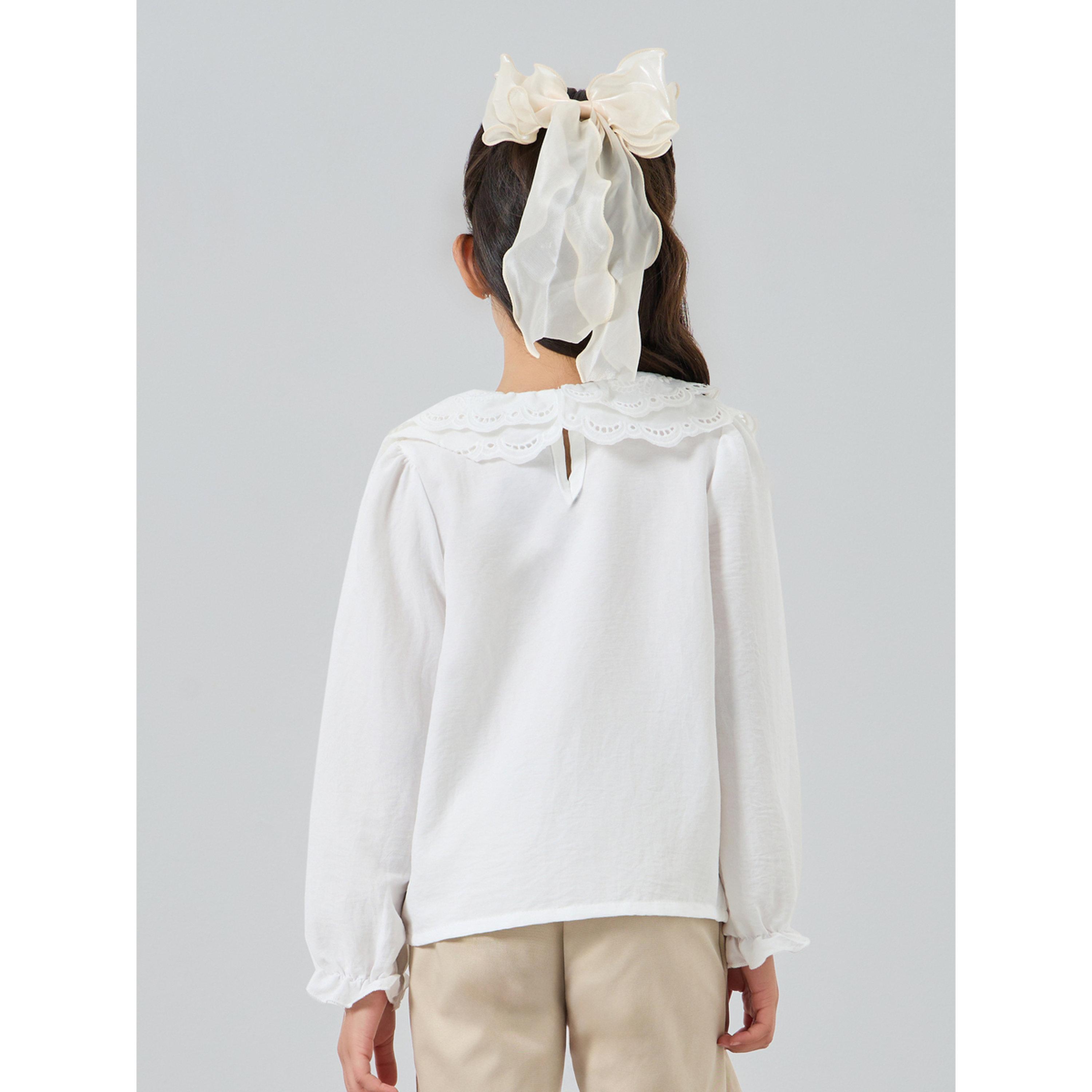 Styli Girls Off White Embroidered Collar Top-girls-clothing-blousesandshirts-image-4