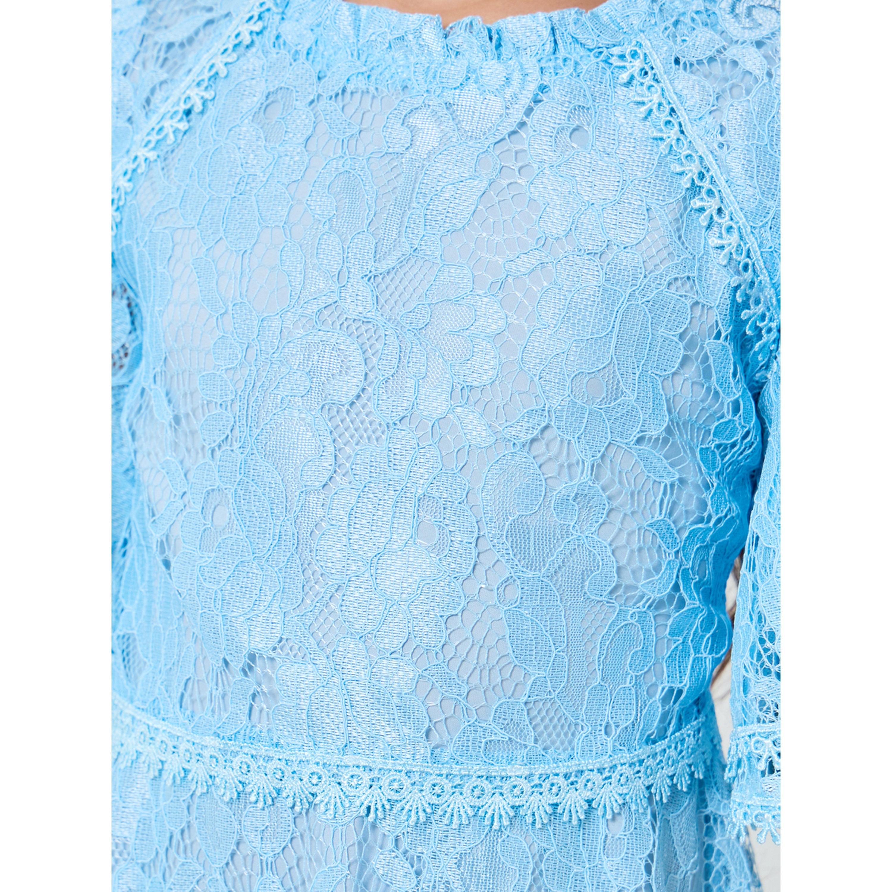 فستان بطول الركبة وأكمام فلوت مع تفاصيل دانتيل-girls-clothing-dressesandjumpsuits-image-3