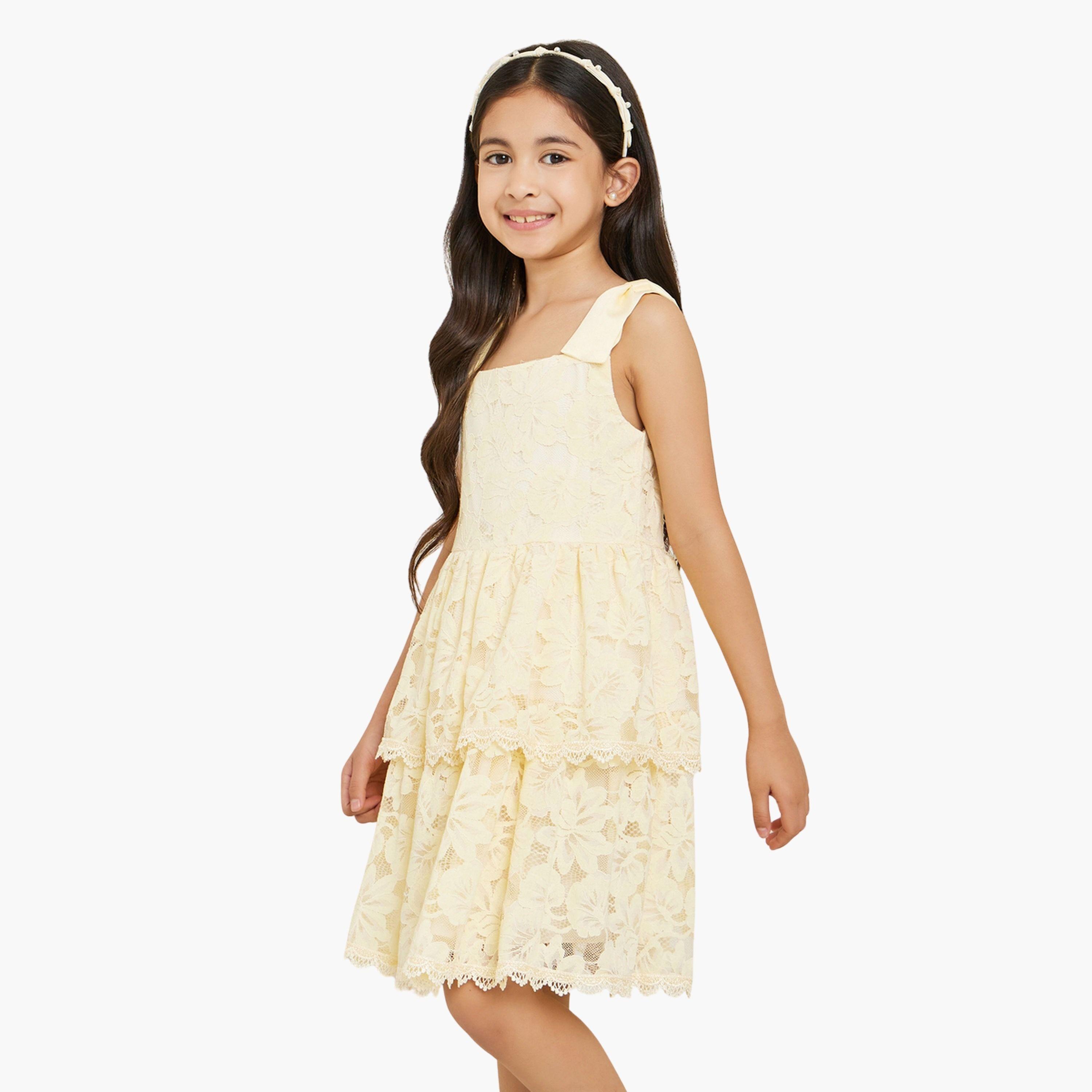 فستان دانتيل بحمالات وطبقات-girls-clothing-dressesandjumpsuits-image-1