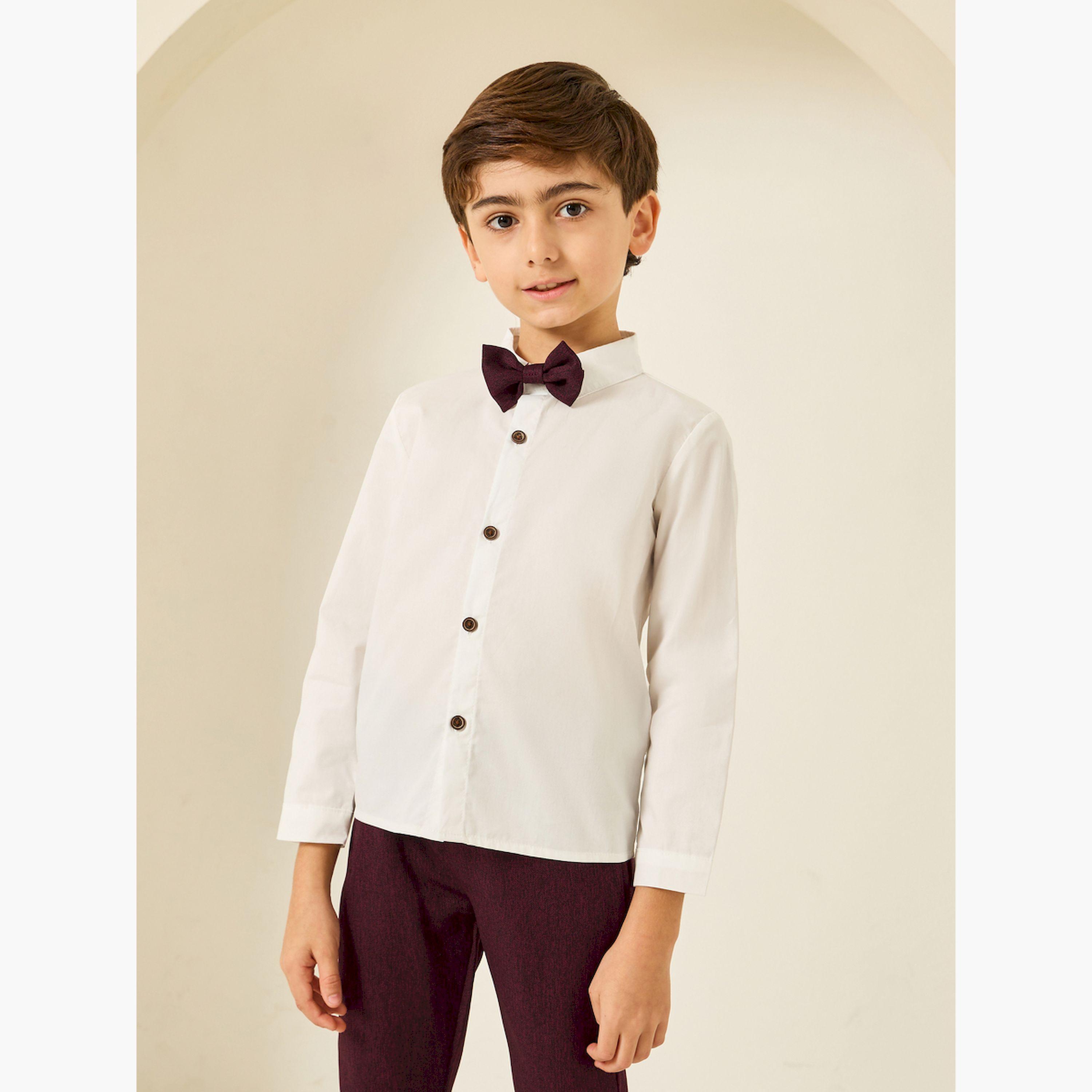 Styli Boys Shirt with Waistcoat and Trousers with Bow Set-boys-clothing-setsandcoords-image-3
