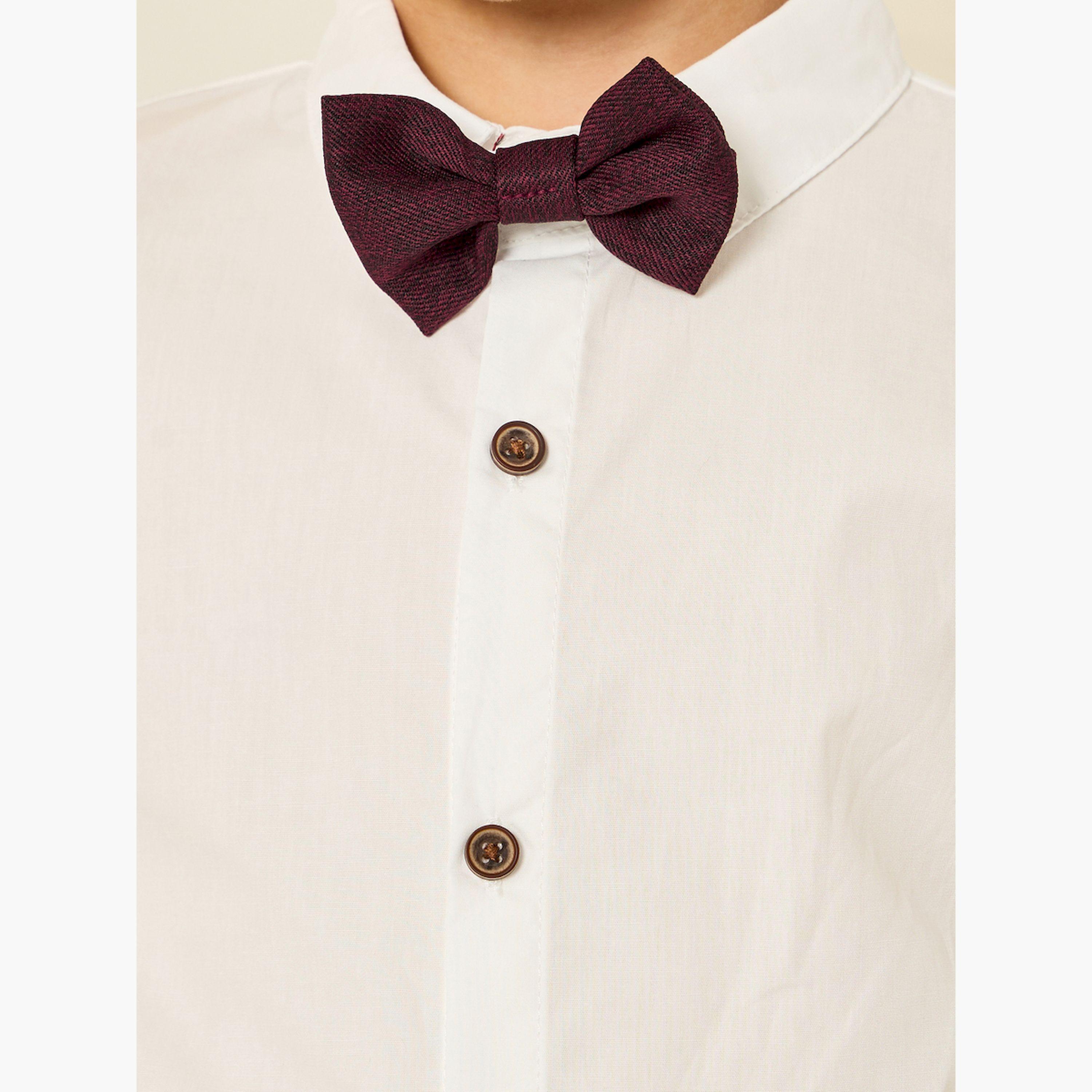 Styli Boys Shirt with Waistcoat and Trousers with Bow Set-boys-clothing-setsandcoords-image-4