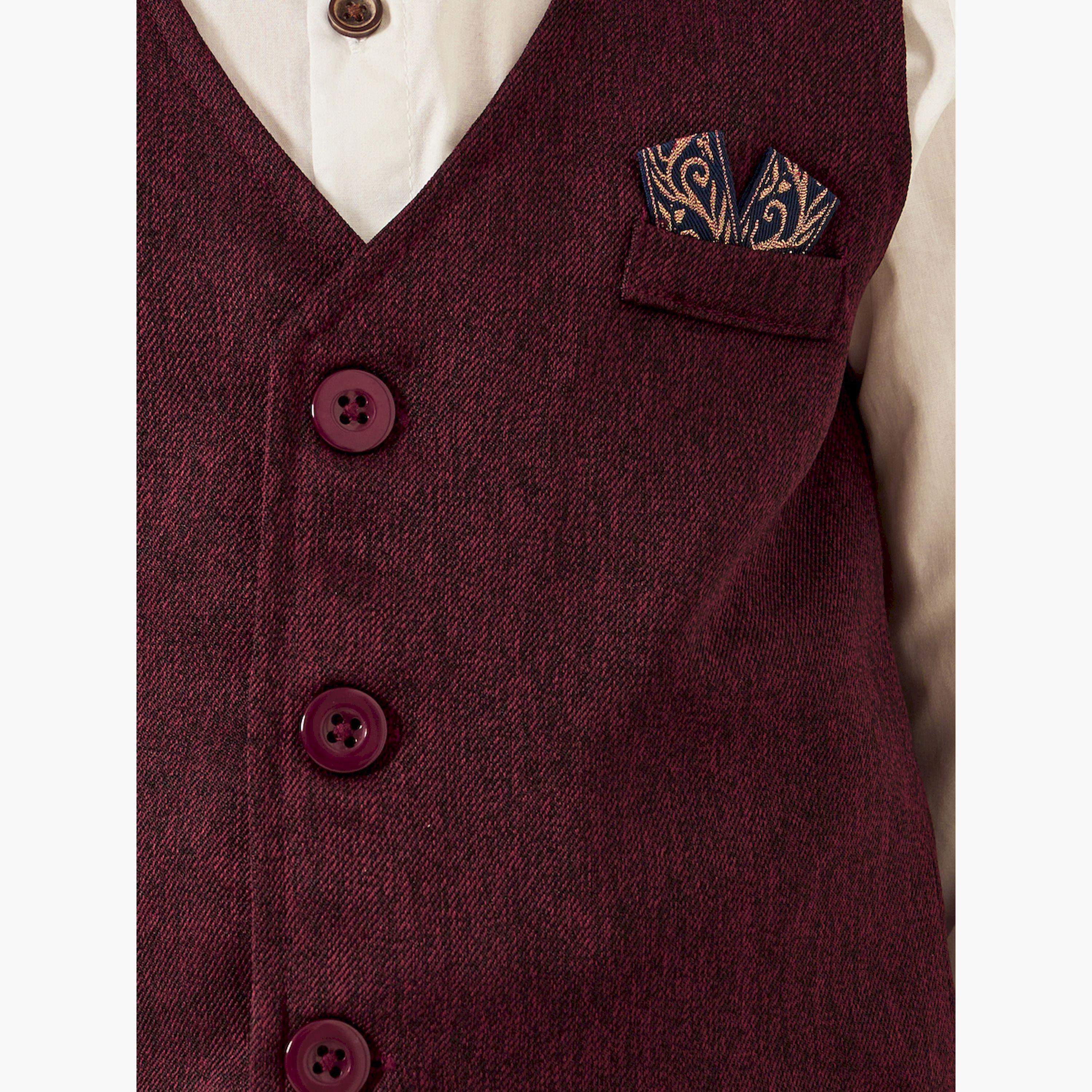 طقم قميص وفيست وبنطال مع فيونكة للأولاد-boys-clothing-setsandcoords-image-5