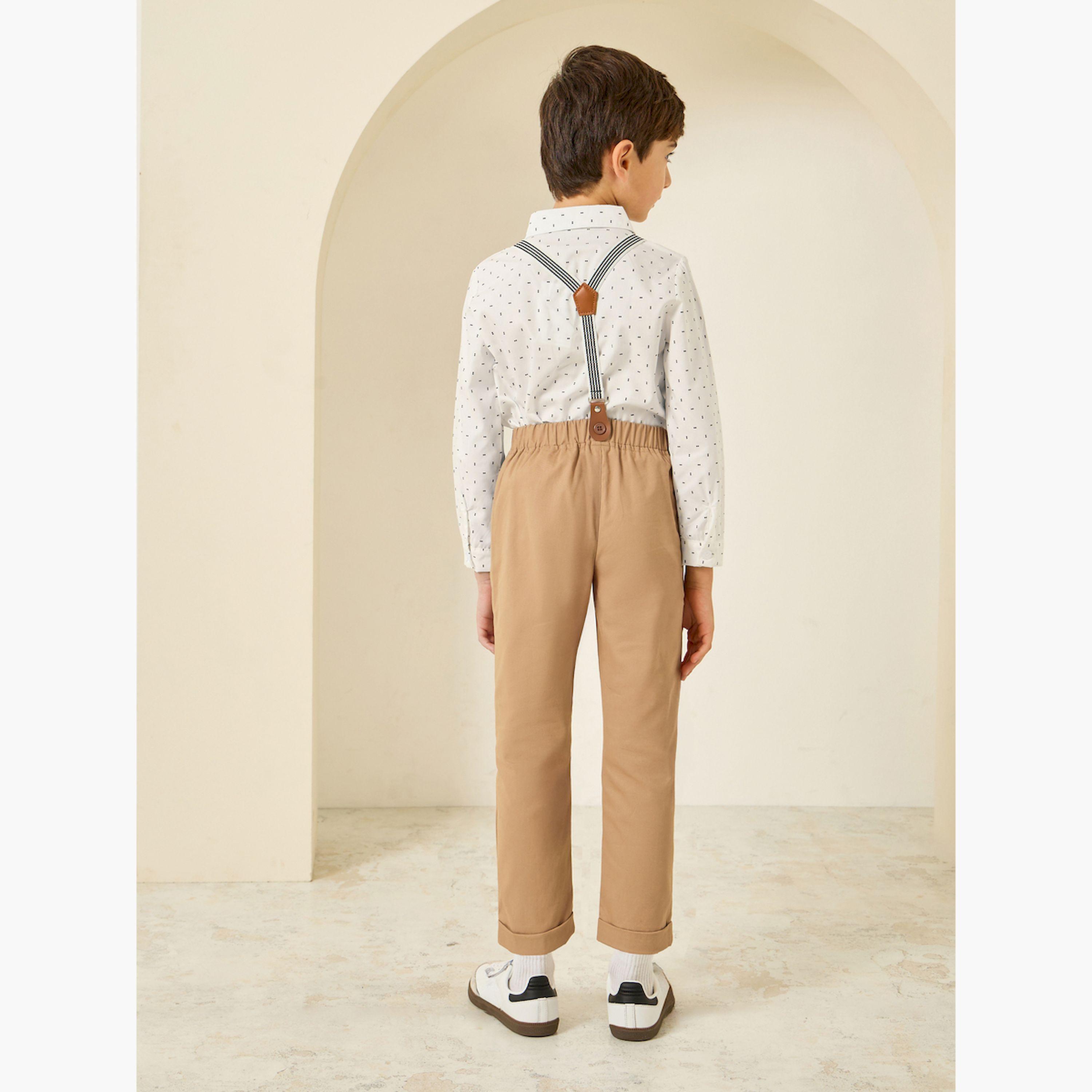 طقم قميص وبنطال مع حمالات للأولاد-boys-clothing-setsandcoords-image-3