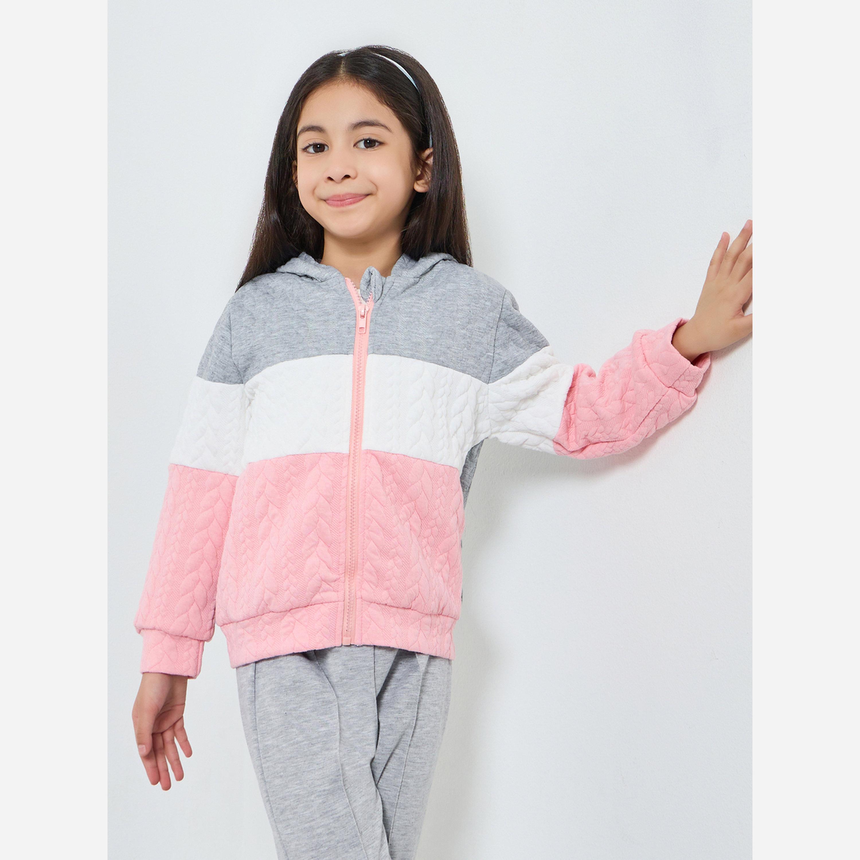 ستايلي - جاكيت بناتي بألوان متعددة ونقش مميز-girls-clothing-jacketsandcoats-image-1