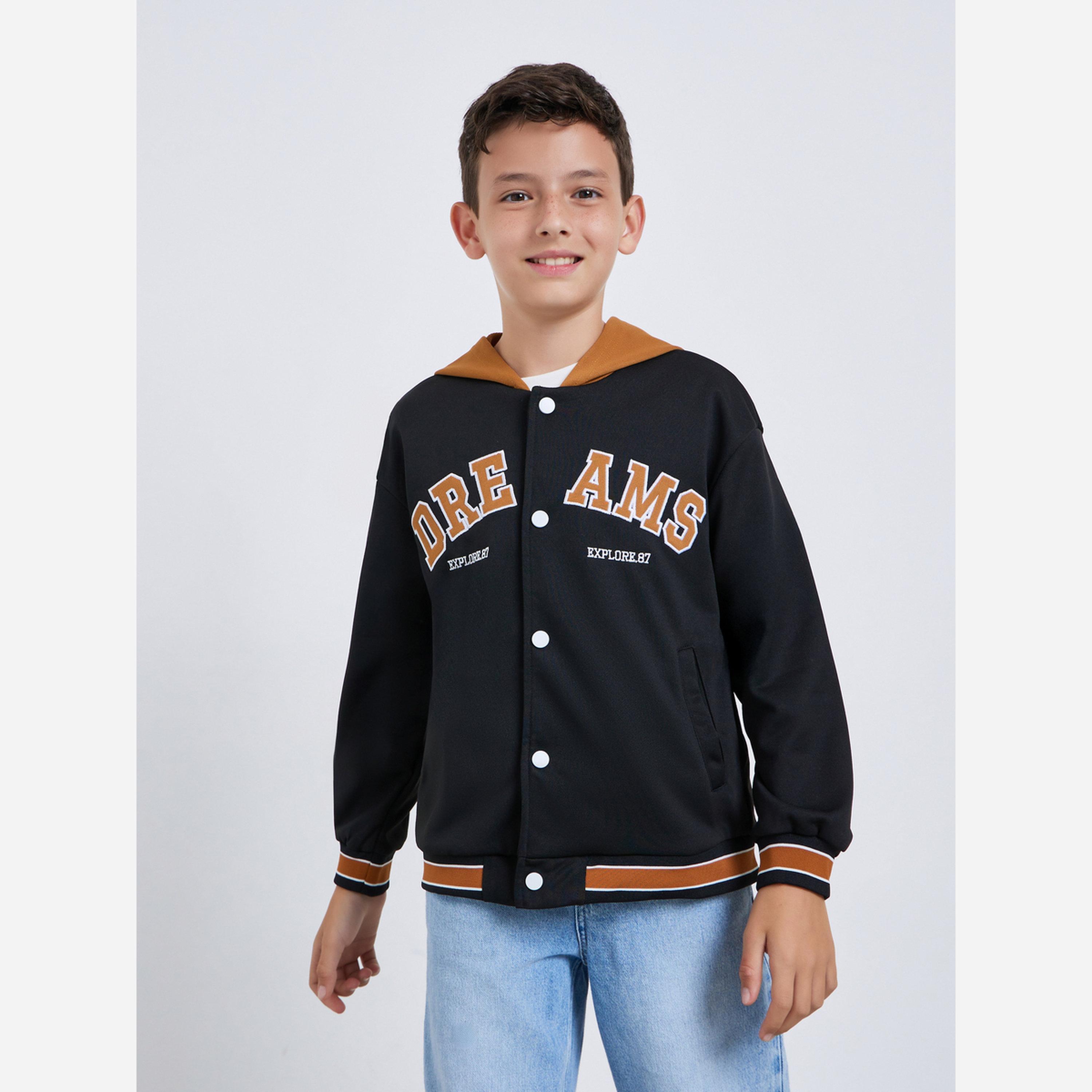 Styli Teens Printed Jacket with Hood-boys-clothing-jacketsandcoats-image-1