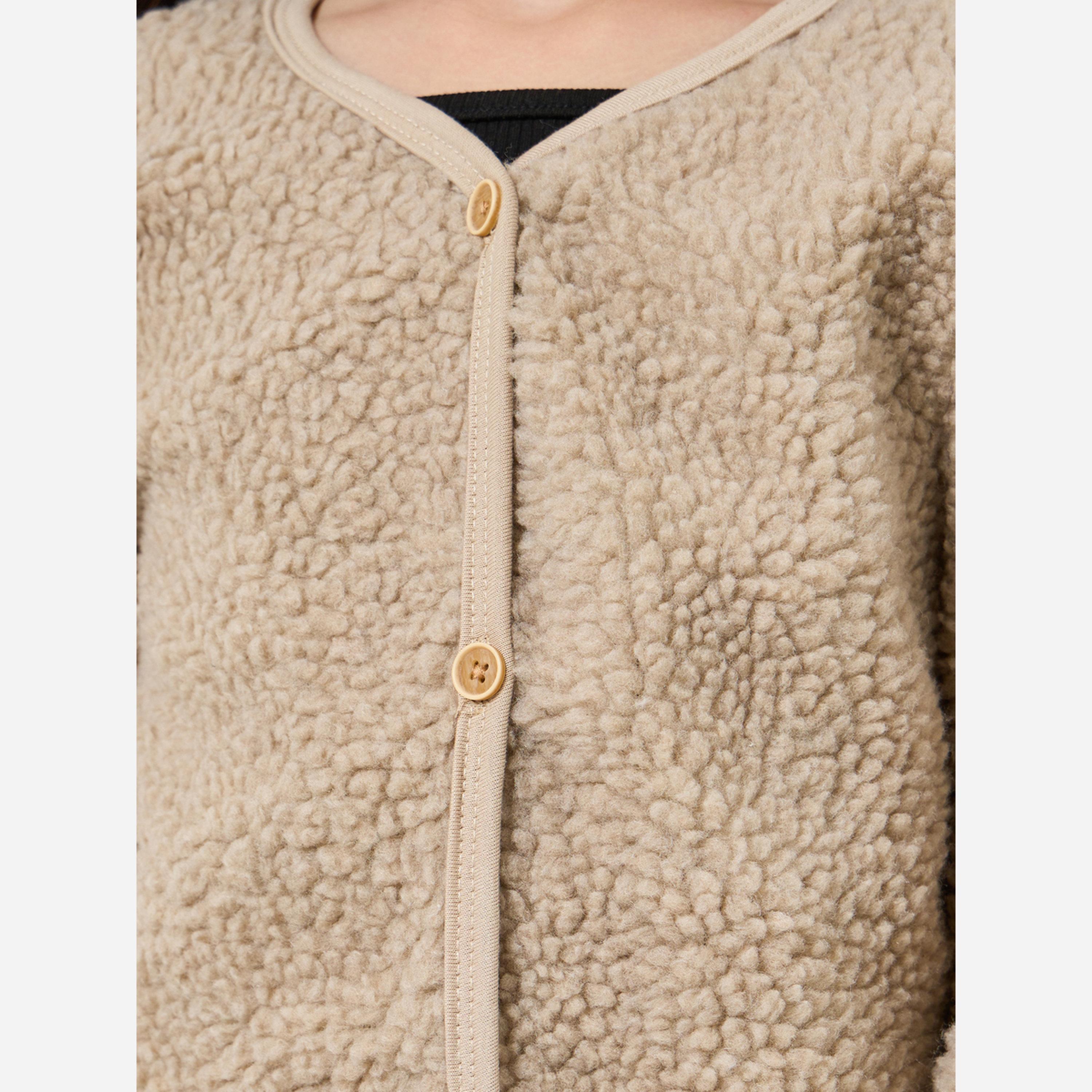 ستايلي - كارديجان صوف لون كاكي للبنات-girls-clothing-jumpersandcardigans-image-4