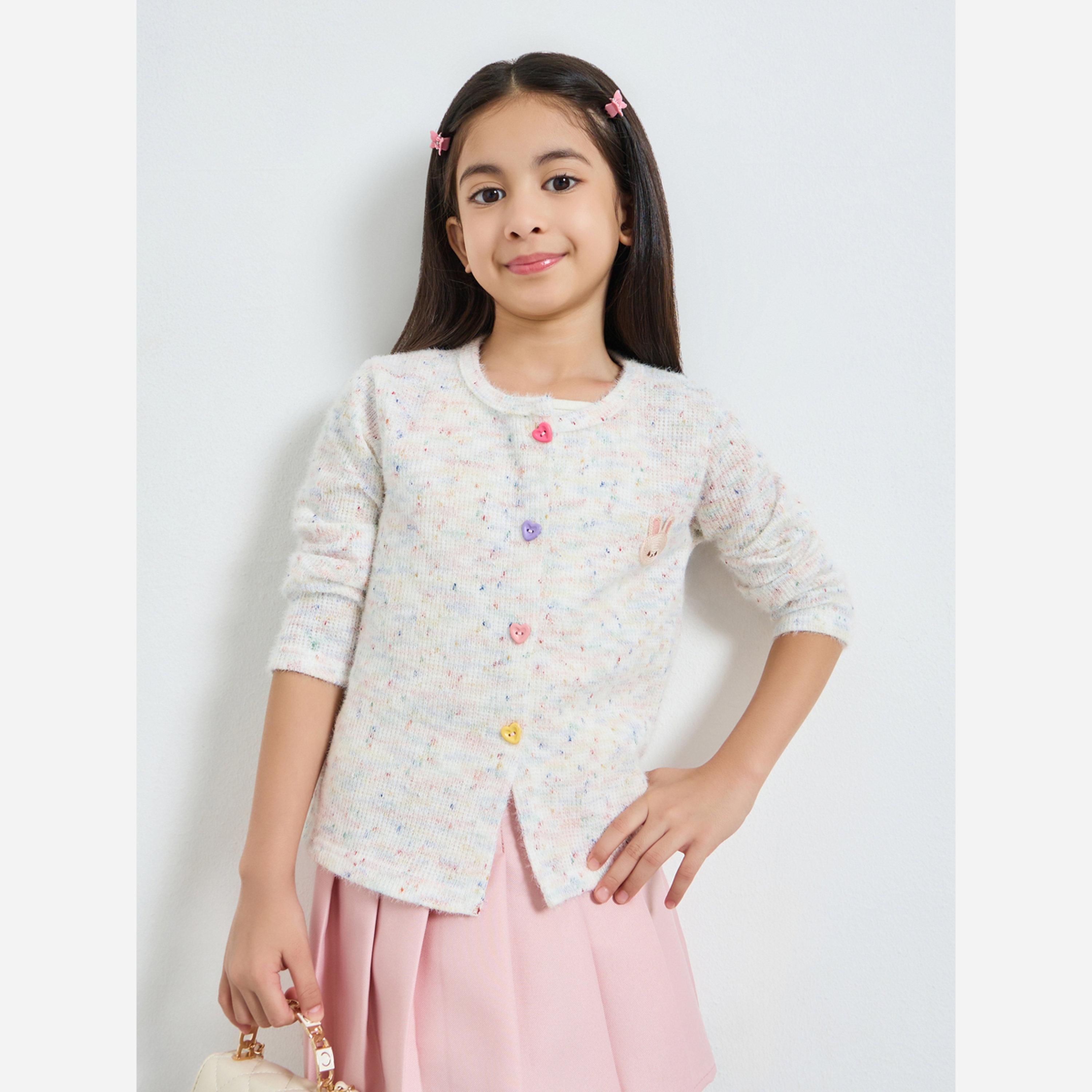 Styli Girls Multi Yarn Knit Sweater-girls-clothing-jumpersandcardigans-image-1