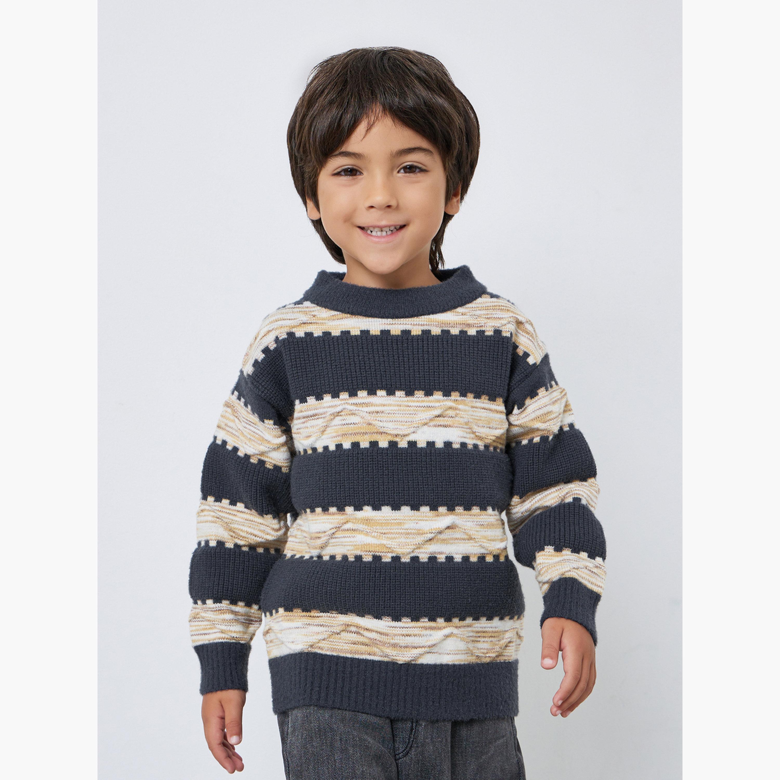 سويتر محبوكة مخططة-boys-clothing-jumpersandcardigans-image-1