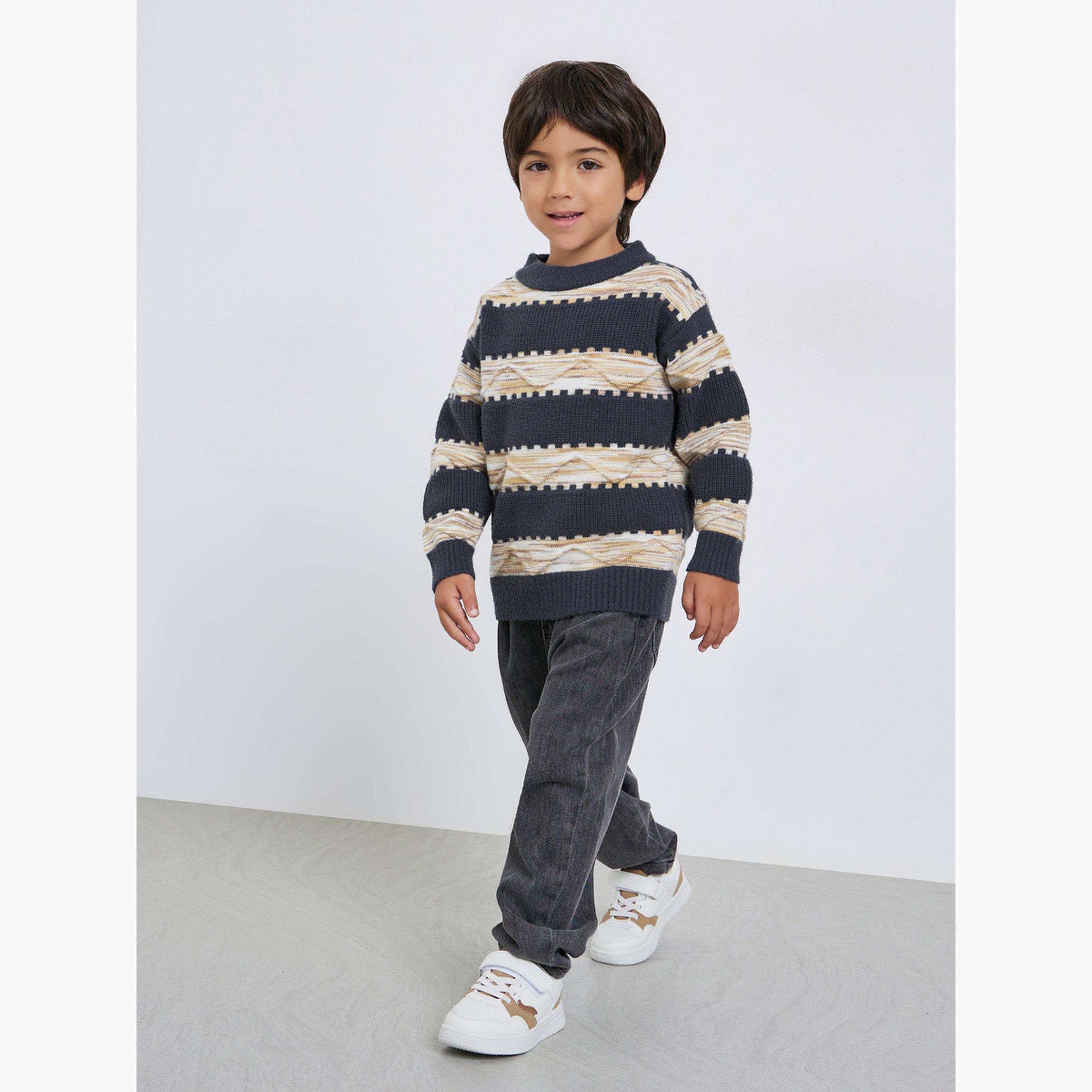 سويتر محبوكة مخططة-boys-clothing-jumpersandcardigans-image-2