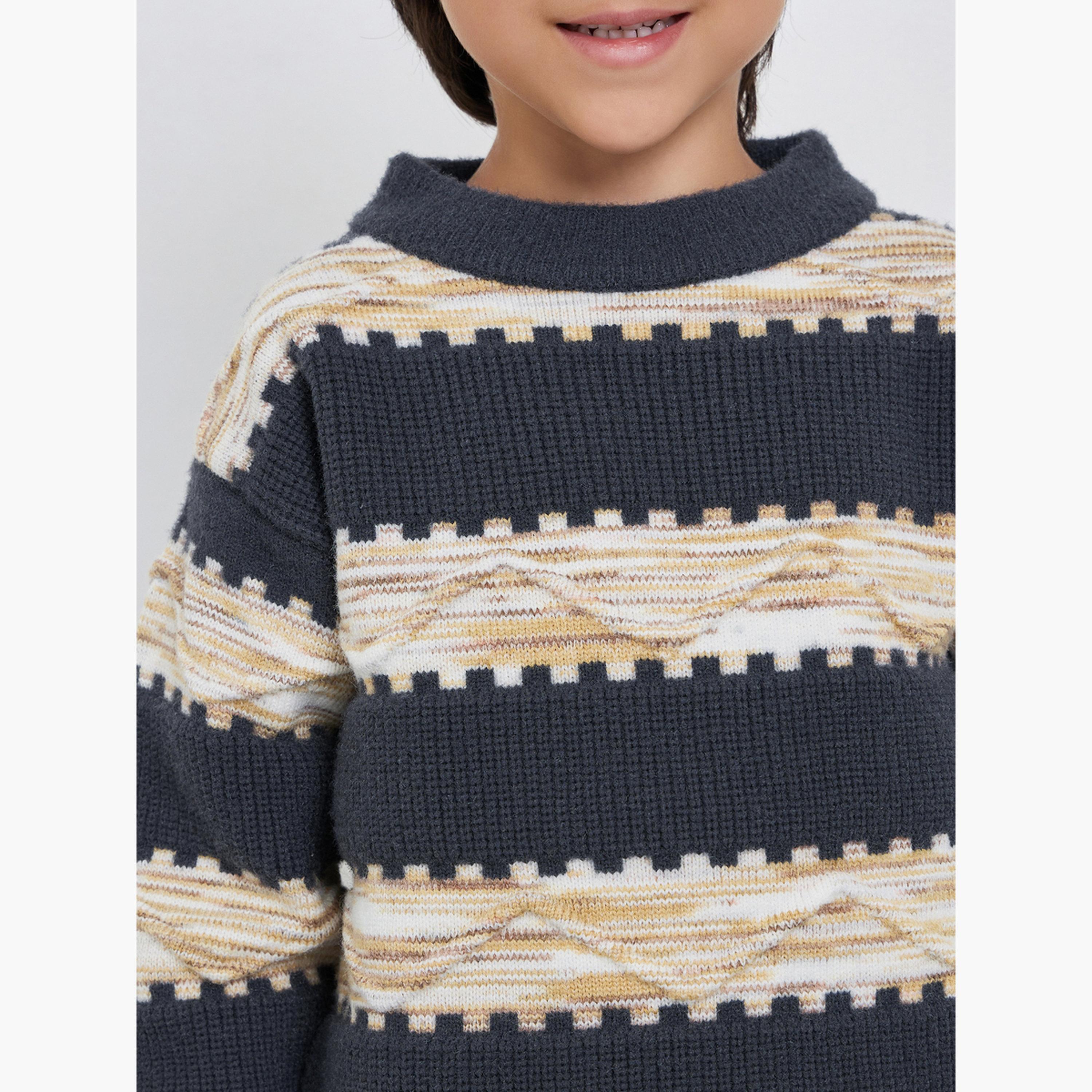 سويتر محبوكة مخططة-boys-clothing-jumpersandcardigans-image-3