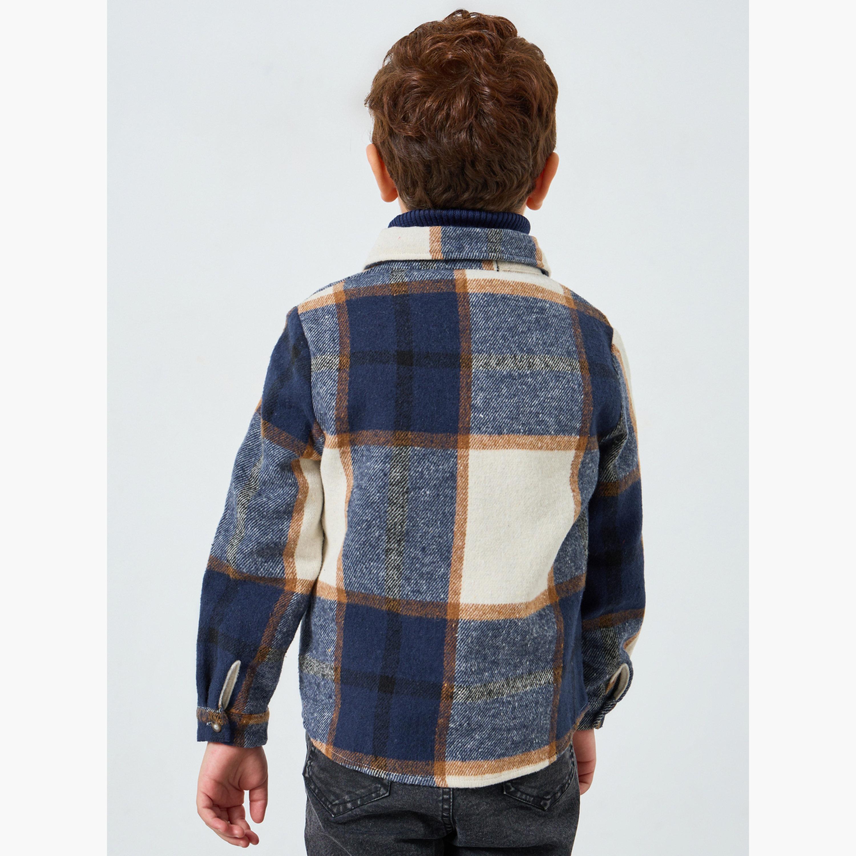 Styli Boys Blue Plaid Jacket-boys-clothing-jacketsandcoats-image-6