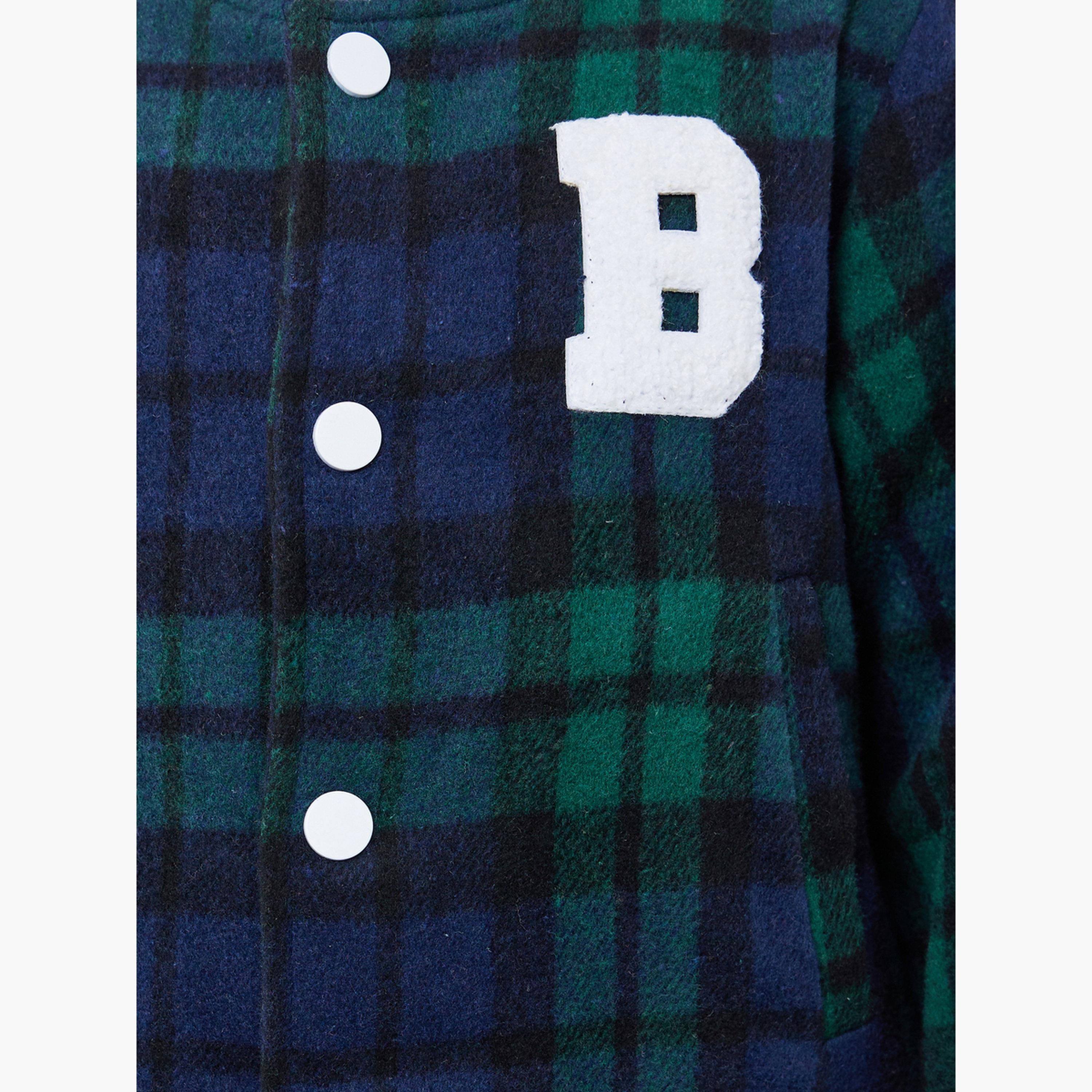 Styli Boys Plaid Varsity Jacket-boys-clothing-jacketsandcoats-image-3