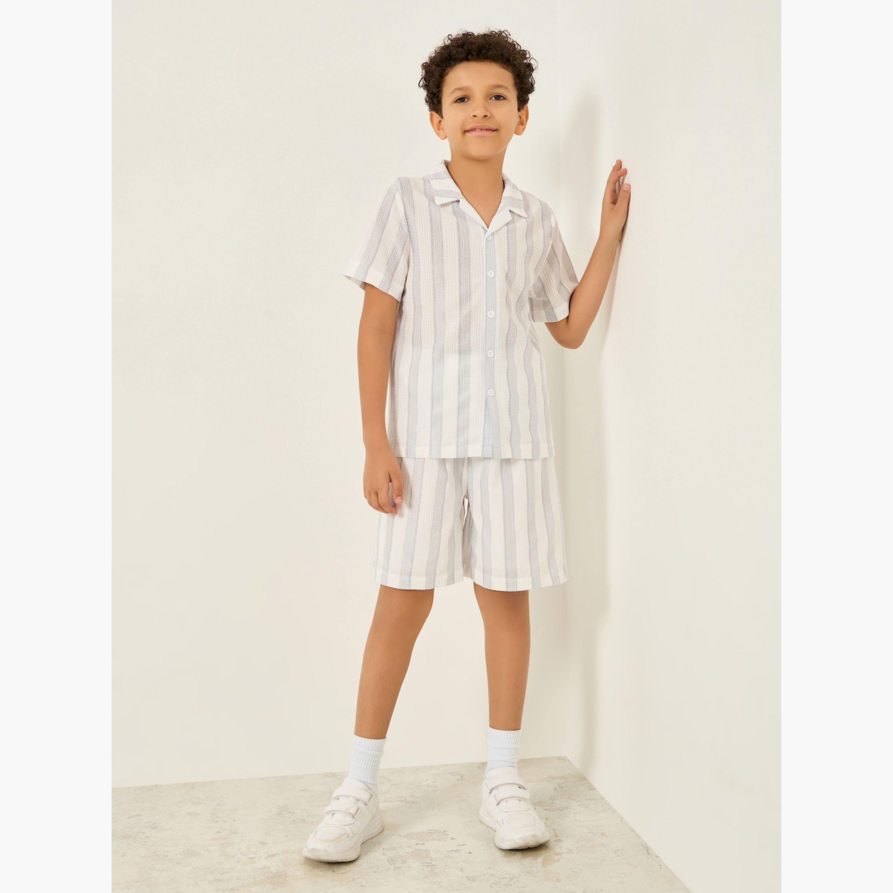 شورت أطفال محبوك ومخطط-boys-clothing-bottoms-shorts-image-2