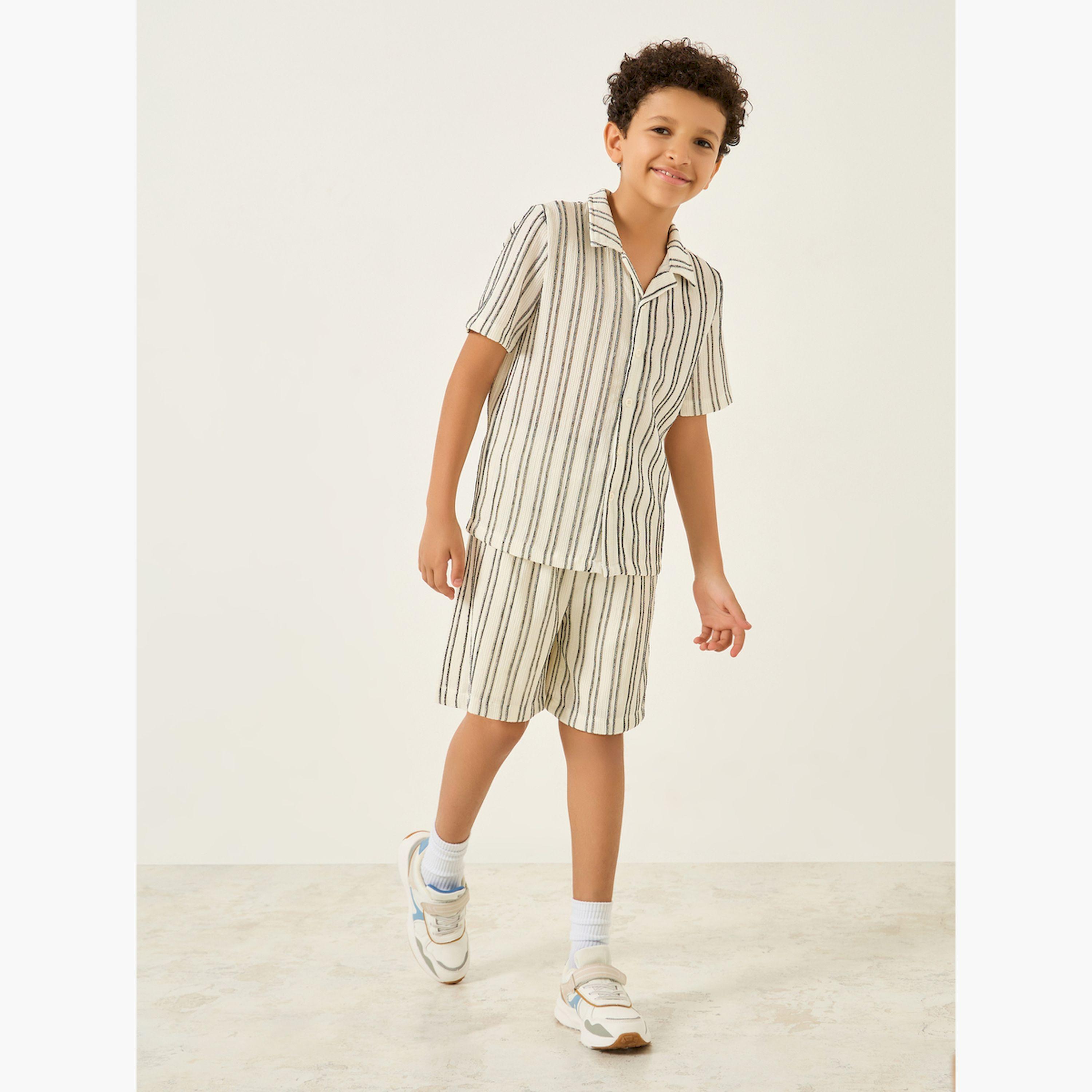 شورت أطفال محبوك ومخطط-boys-clothing-bottoms-shorts-image-2