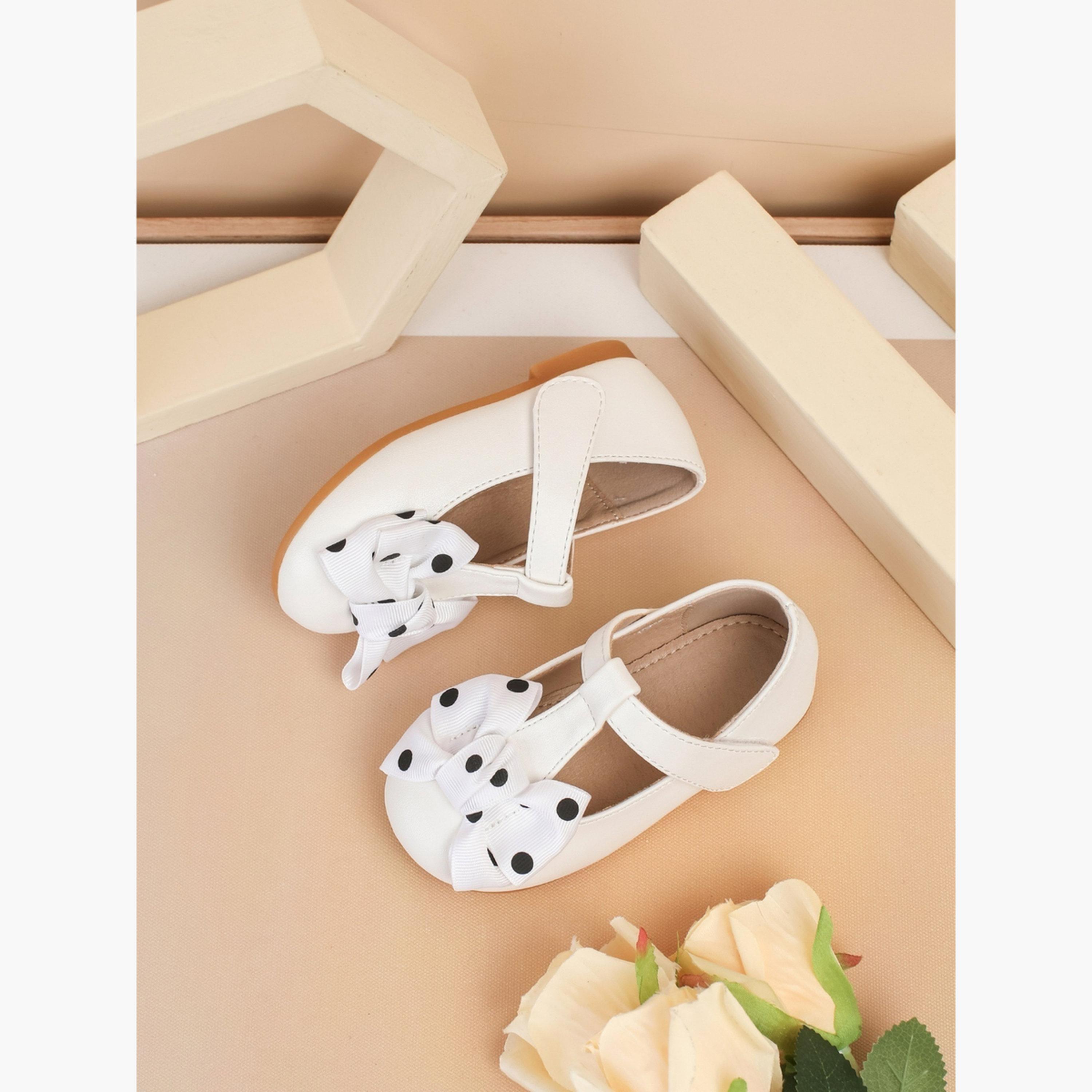 Take Two Girls Polka Dot Bow Decoration Shoes-girls-shoes-ballerinas-image-2