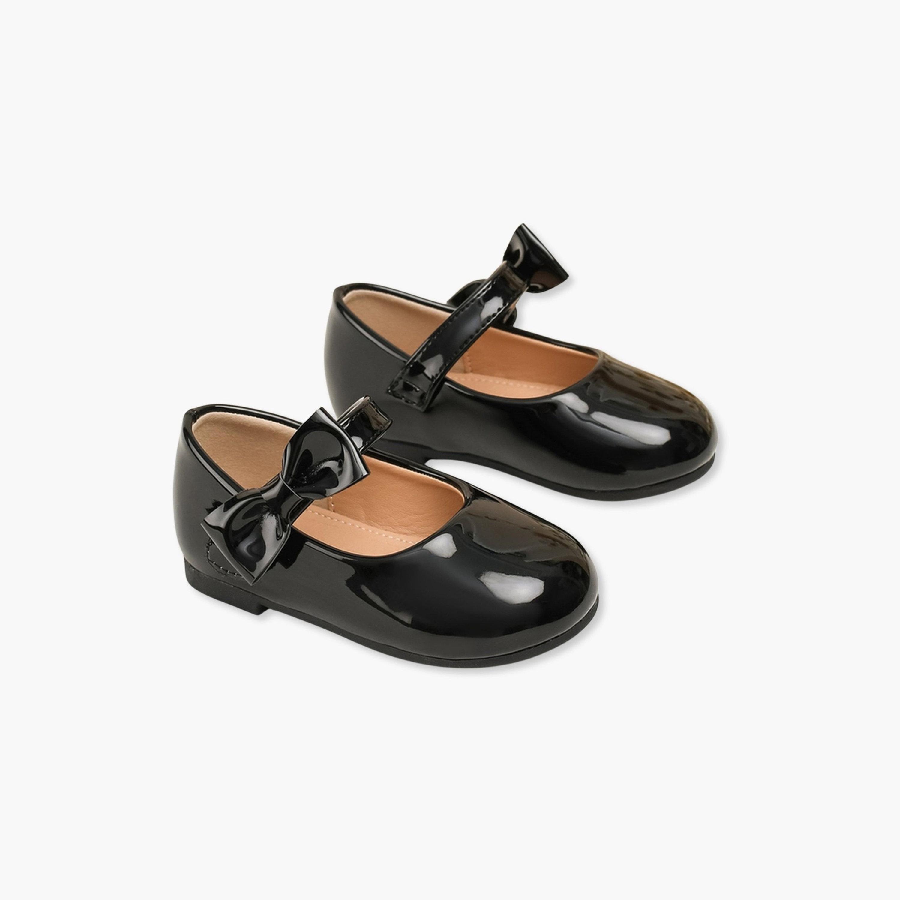 Take Two Girls Black Bow Decoration Ballerina Shoes-girls-shoes-ballerinas-image-1